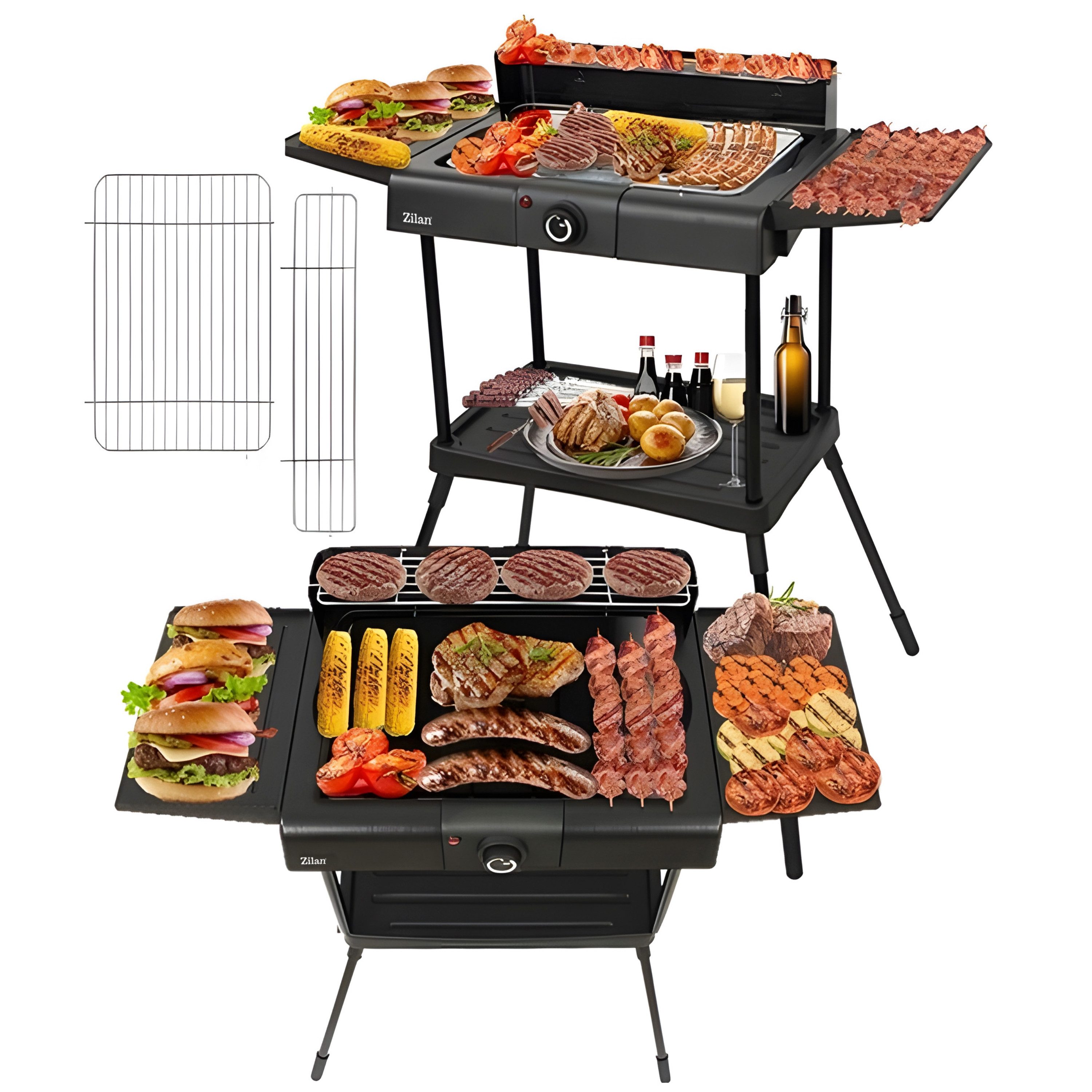 Zilan Tischgrill ZLN-3789, 2400 W, Windschutz