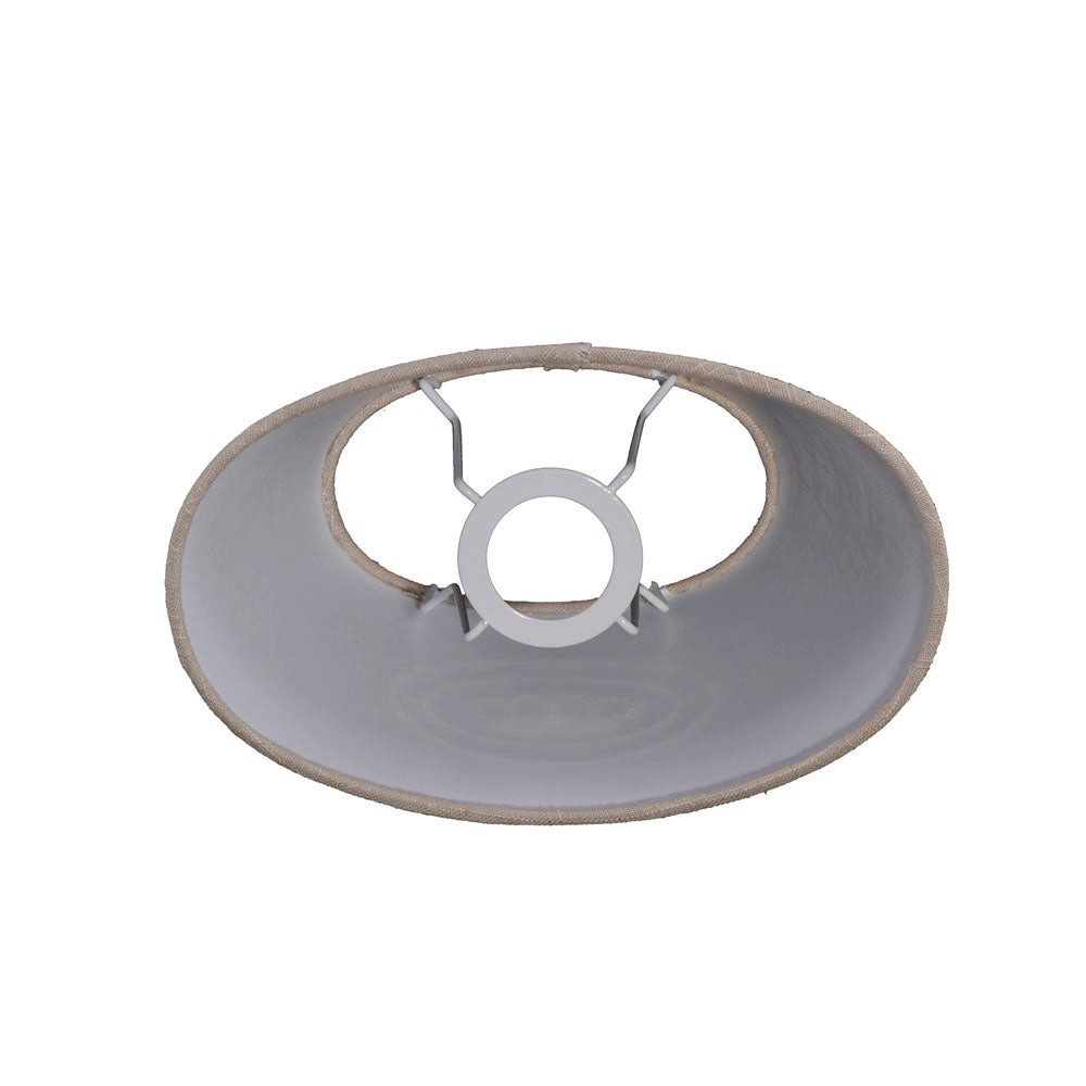 Dirk Davids Leuchten GmbH Lampenschirm Lampenschirm in Oval Leinen Dunkel g günstig online kaufen