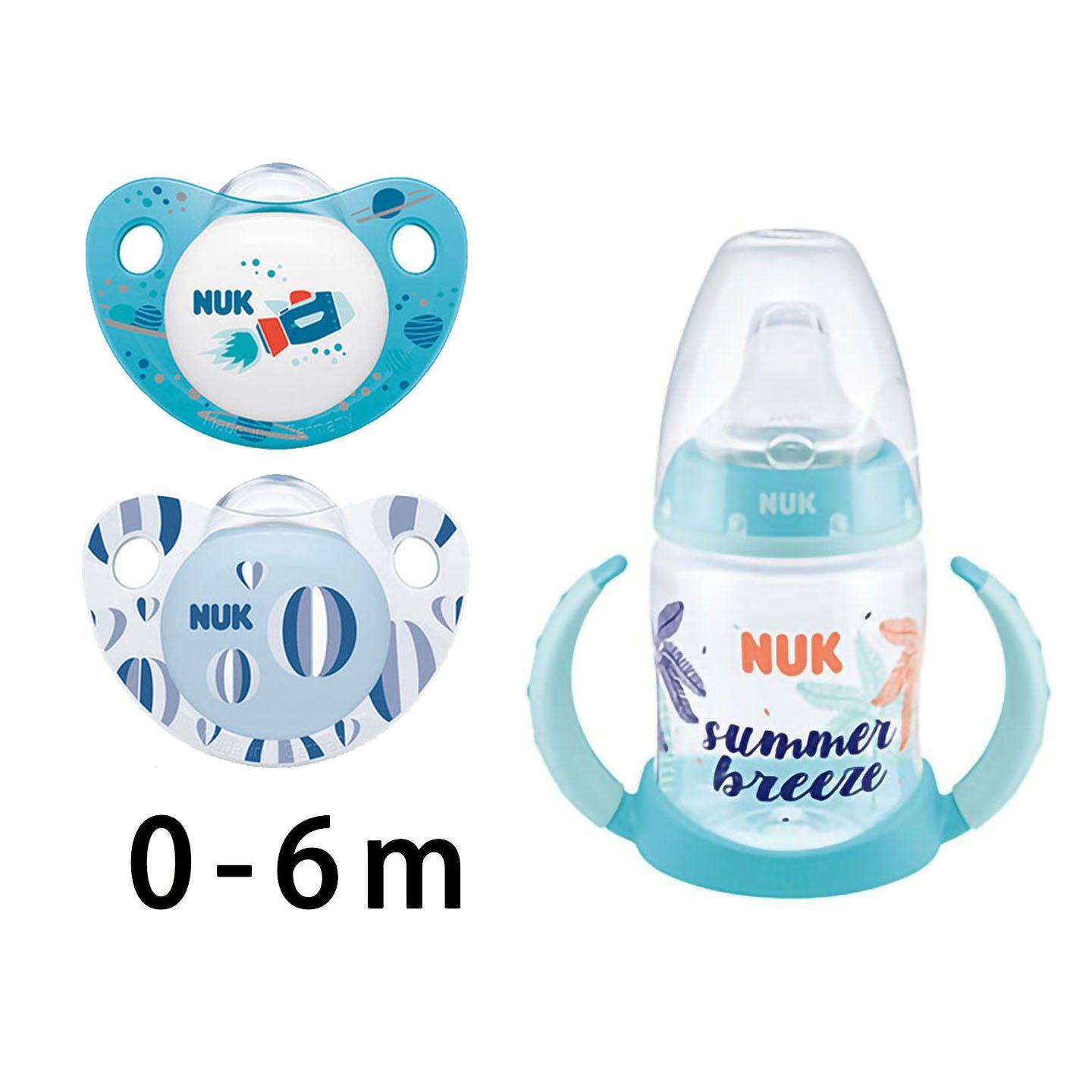 NUK Babyflasche First Choice Trinklernflasche mit Schnuller Gr.1 Vorteilset