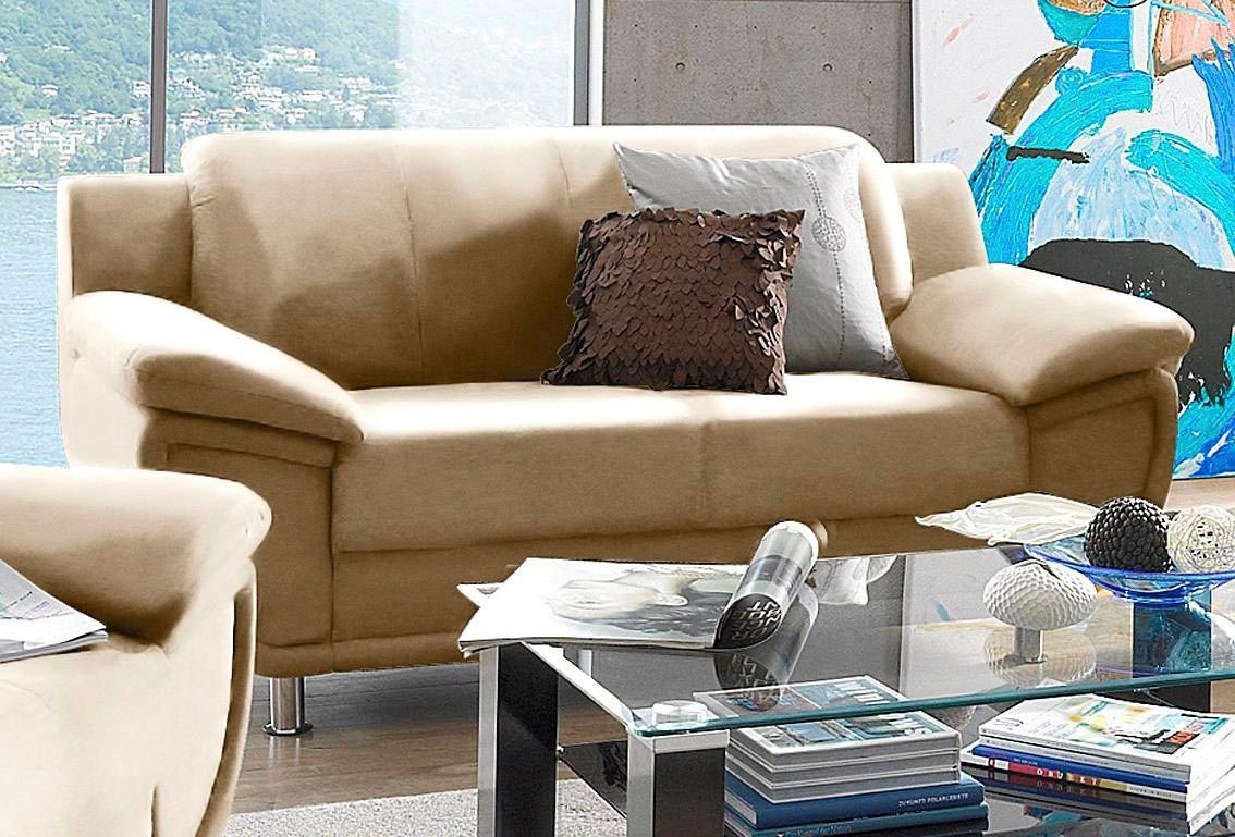 TRENDMANUFAKTUR 2-Sitzer Rondo 178 cm, 2-Sitzer, komfortabel, Federkern optional, Chromfüße, Couch wahlweise mit Federkern und in verschiedenen Bezügen bestellb – Bild 4 von 5