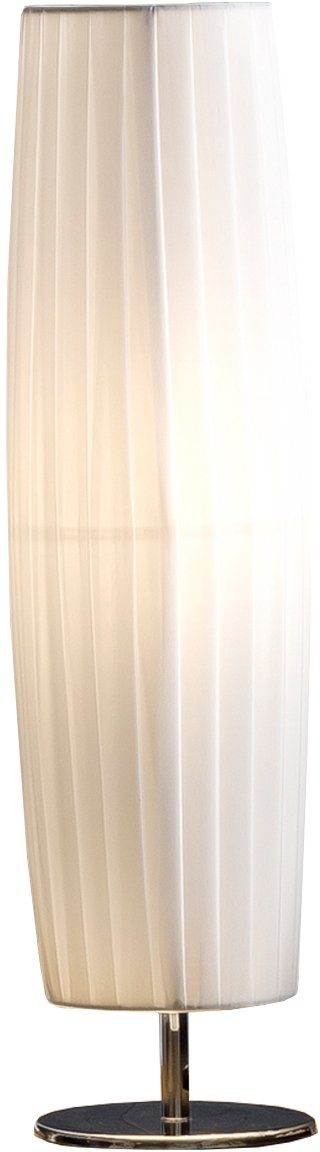 SalesFever Tischleuchte Tomke, ohne Leuchtmittel, Plisseé Lampenschirm, verchromtes Metall
