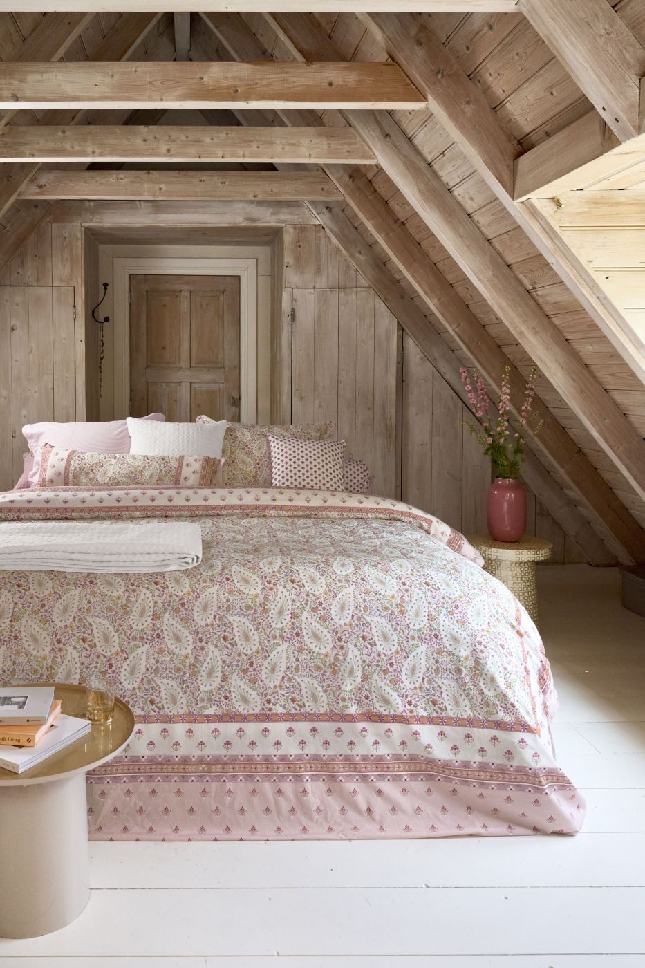 PiP Studio Bettwäsche Bettwäsche DE PIP Kairi Bloom Light Pink 135x200 Hellrosa, Perkal, 1 teilig, 135 x 200 cm + 1x 80 x 80 cm