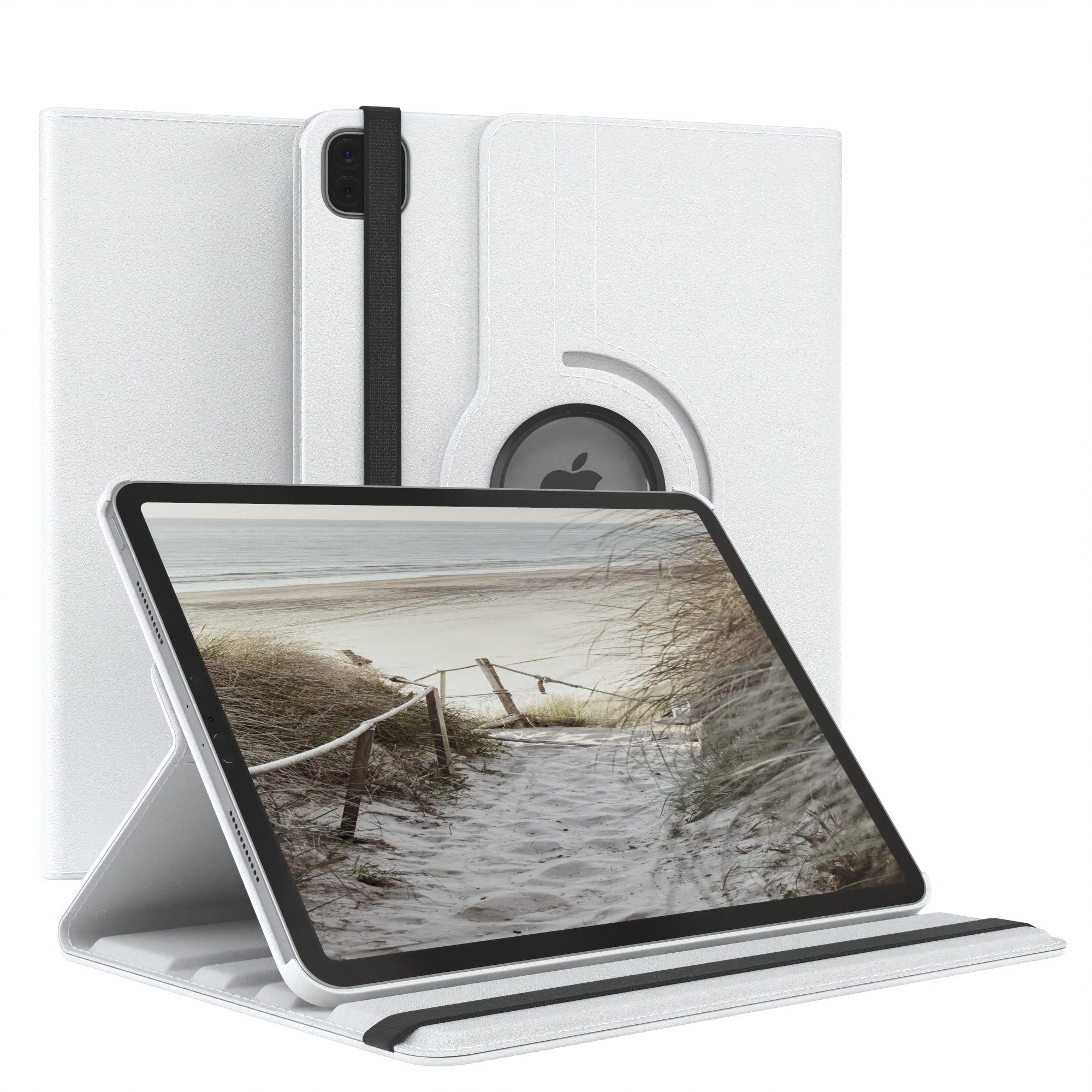 EAZY CASE Tablet-Hülle Rotation Case für iPad Pro 11" 1./2./3./4. Gen. 11 Zoll, Tablet Schutzhülle kratzfest stoßfest drehbar 360 Grad Weiß