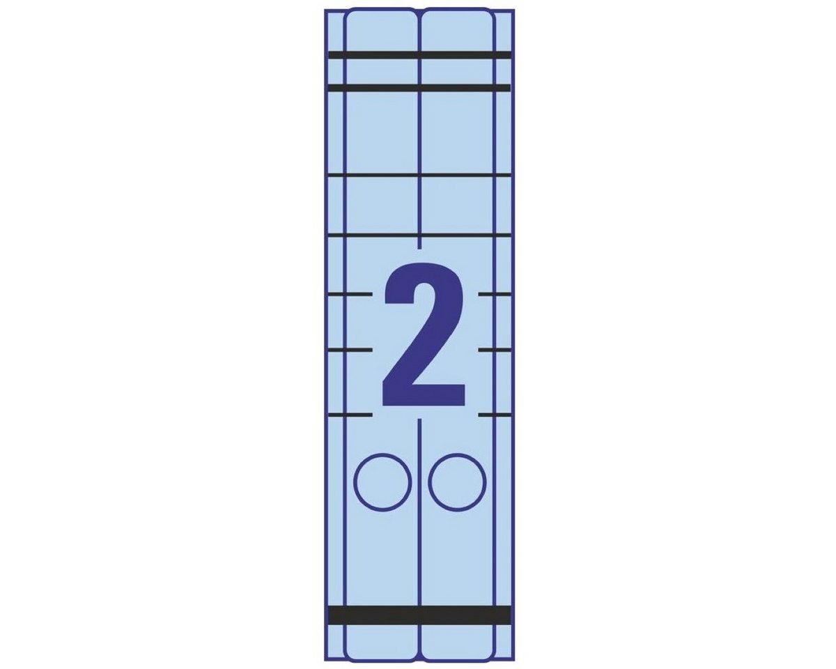 Thumbnail - Avery Zweckform Etiketten 10x Ordner-Etiketten A4 Schmal Lang Blau, A4 Ordnerrücken Rückenschilder Ordner-Aufkleber