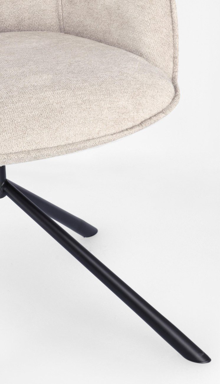 Bizzotto Stuhl Grant aus Stoff, Beige