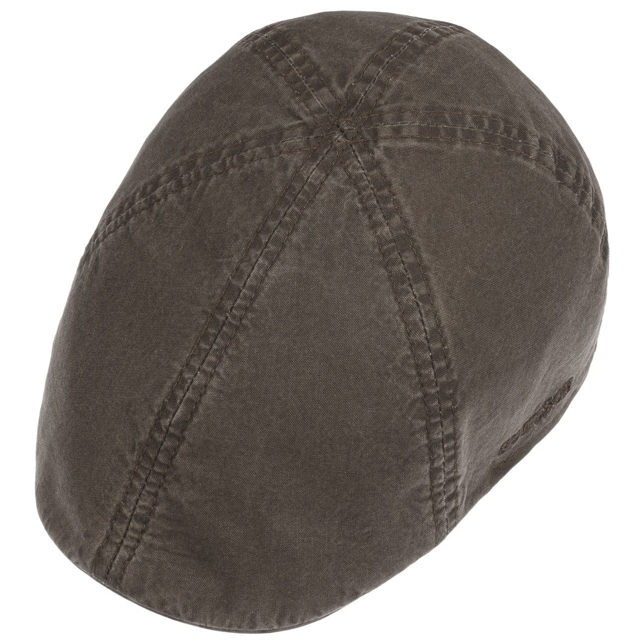 Stetson Flat Cap (1-St) Flatcap Schirm mit braun