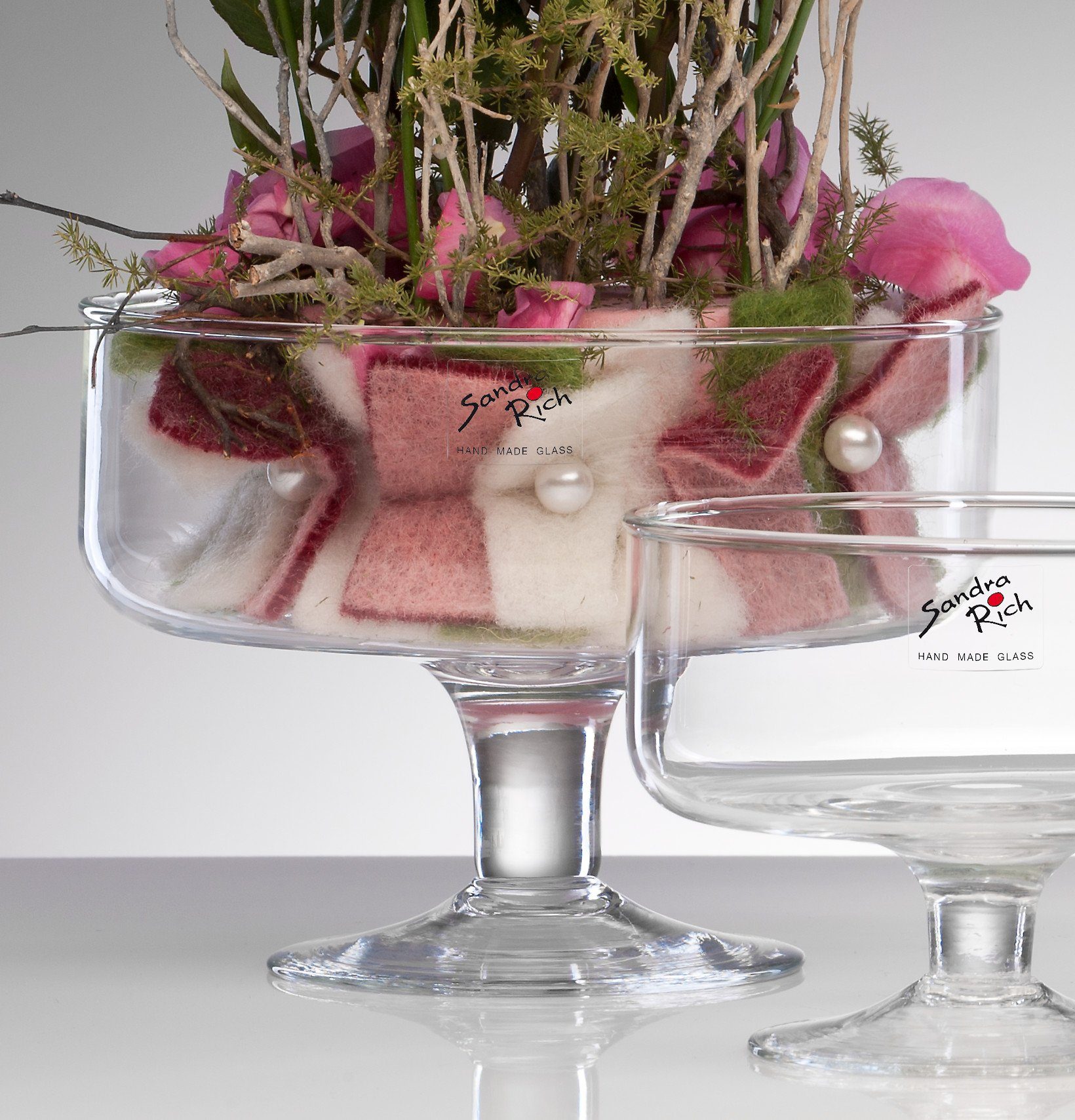 Schale Glasschale Bowl klar rund - hot cut von Sandra Rich