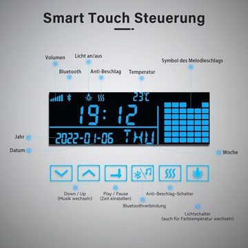 SONNI Badspiegel Bad Spiegel mit Beleuchtung, mit/ohne Bluetooth-Lautsprecher, 120 x 60, Anti-Beschlag-Funktion, Beschlagfrei,Lichtspiegel, IP44,