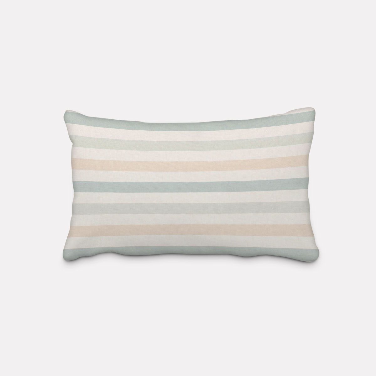 SCHÖNER LEBEN. Dekokissen SCHÖNER LEBEN. Kissenhülle Pastell Streifen Querstreifen ecru mintgr