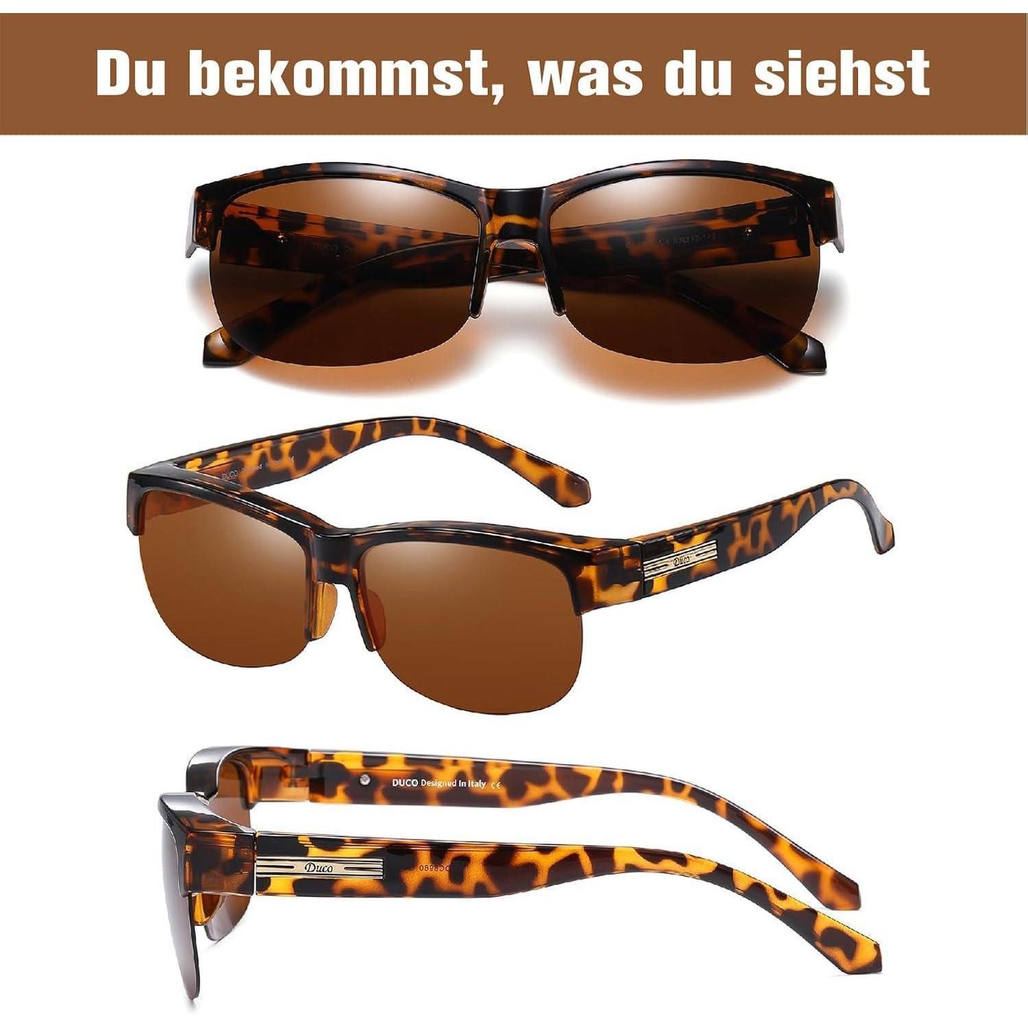 LuxusKollektion Sonnenbrille Sonnenbrille Herren Damen polarisiert Überbrille 8960 Tortoise