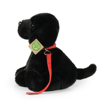 Teddys Rothenburg Kuscheltier Kuscheltier Labrador + Leine sitzend schwarz 28 cm Plüschhund