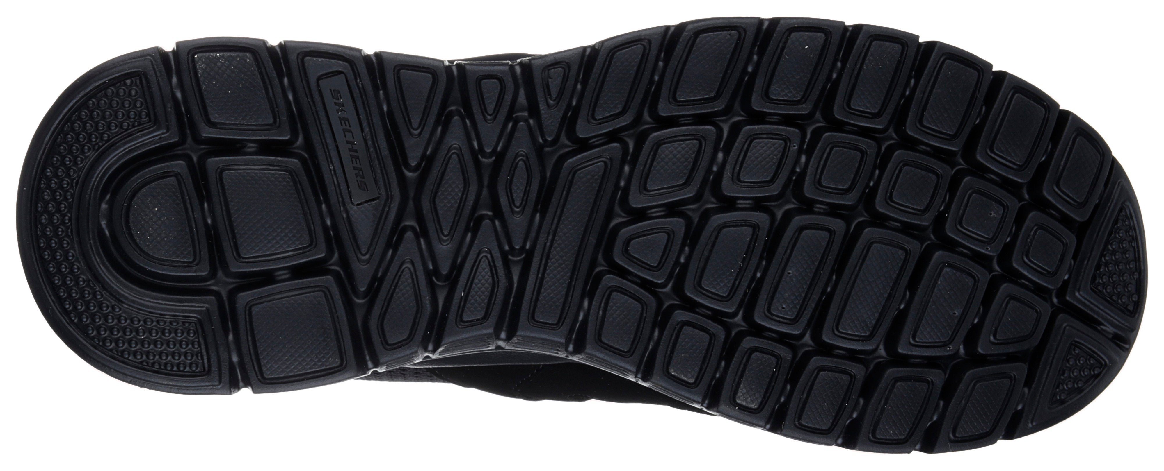 Skechers BURNS-AGOURA Sneaker im Look black/black monochromen