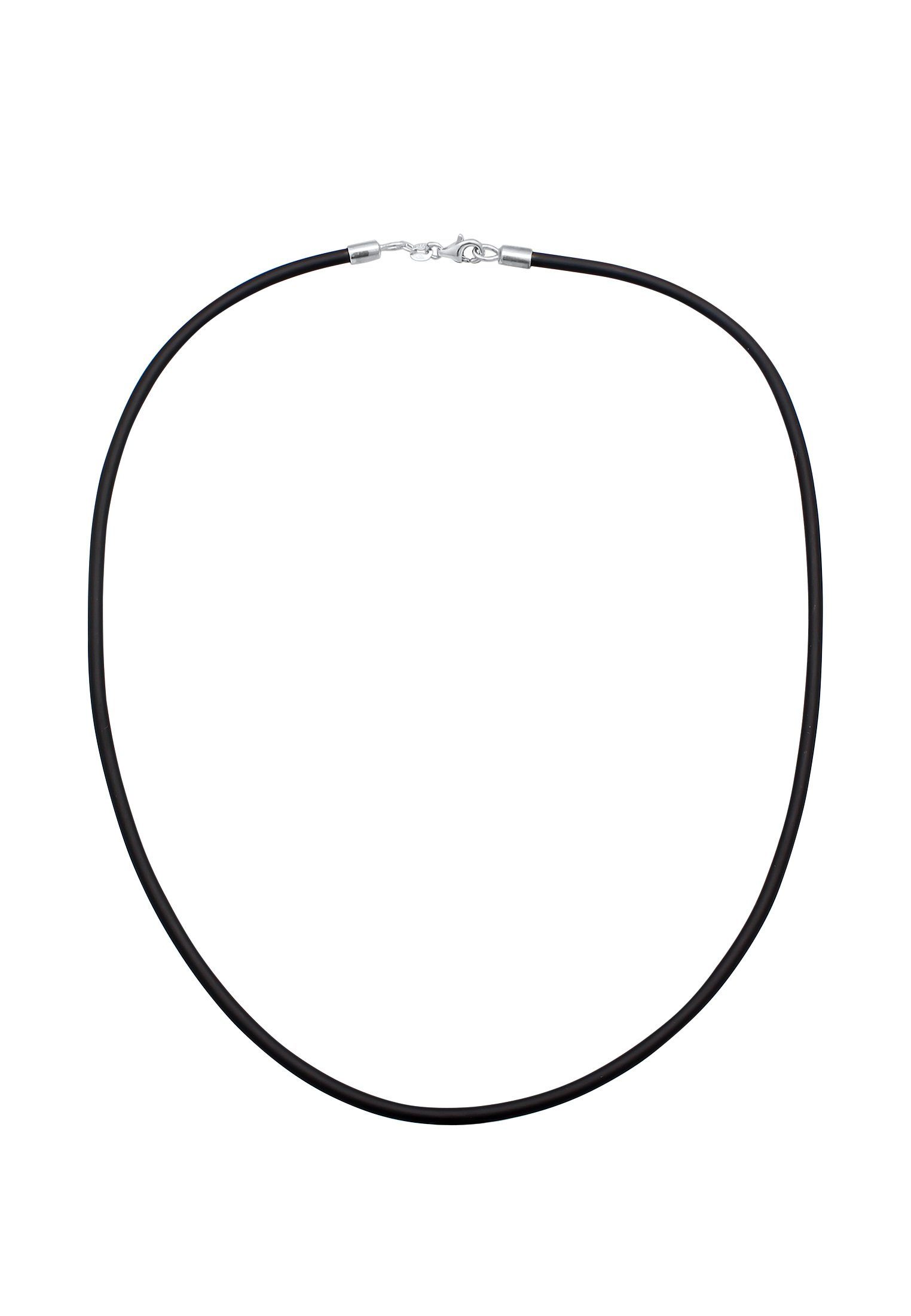 Kuzzoi Silberkette Herren Kautschuk 925 Silber günstig online kaufen