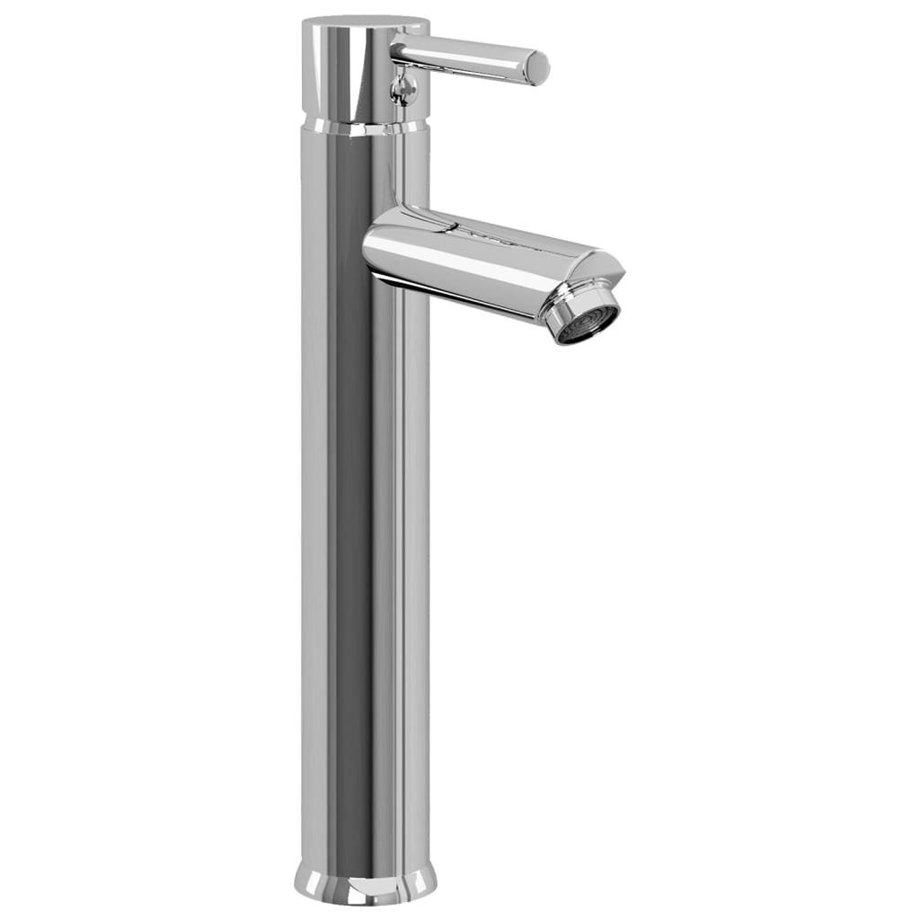 vidaXL Waschbecken Badezimmer Waschbecken mit Wasserhahn und Ablaufgarnitur Braun