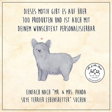 Mr. & Mrs. Panda Vorratsglas XL 2000ml Skye Terrier Lebensretter - Weiß - Geschenk, Leckerli Dose, Premium Glas, (1-tlg), Hohe Farbbrillanz