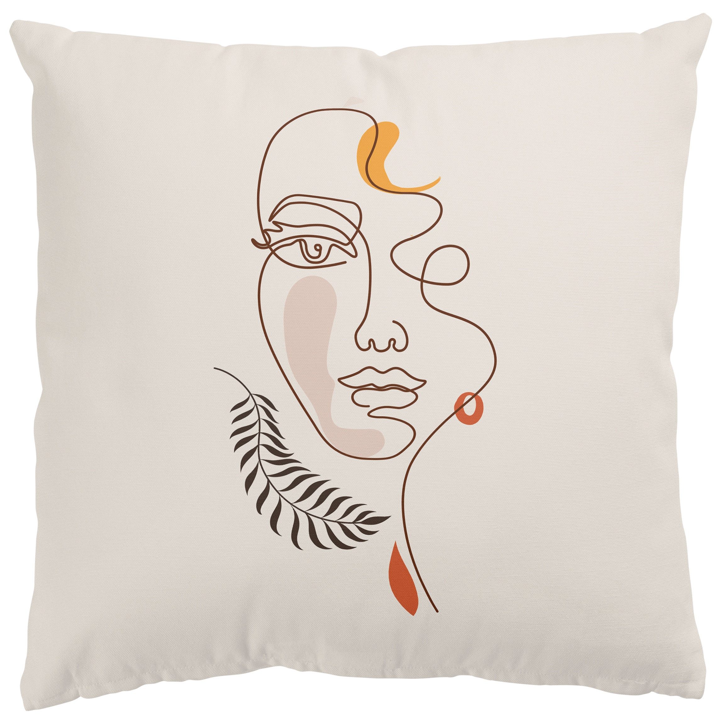 Bilderdepot24 Dekokissen drinnen Kissenhülle/ Sofakissen/ Zierkissen Kissenhülle beige Portrait, Bezug mit / ohne Füllung Zierkissen Outdoor Sofa Bett