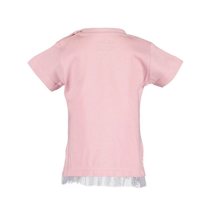Blue Seven T-Shirt Blue Seven Baby Mädchen T-Shirt &quot;Frosch&quot; in rosa aus reiner Baumwolle mit Frontprint