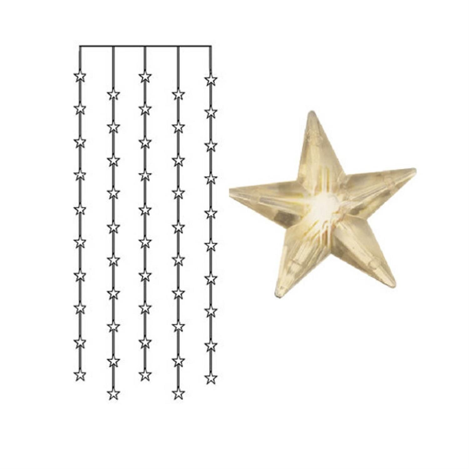 MARELIDA LED-Lichtervorhang LED Lichtervorhang 50 leuchtende Sterne 90x200c günstig online kaufen