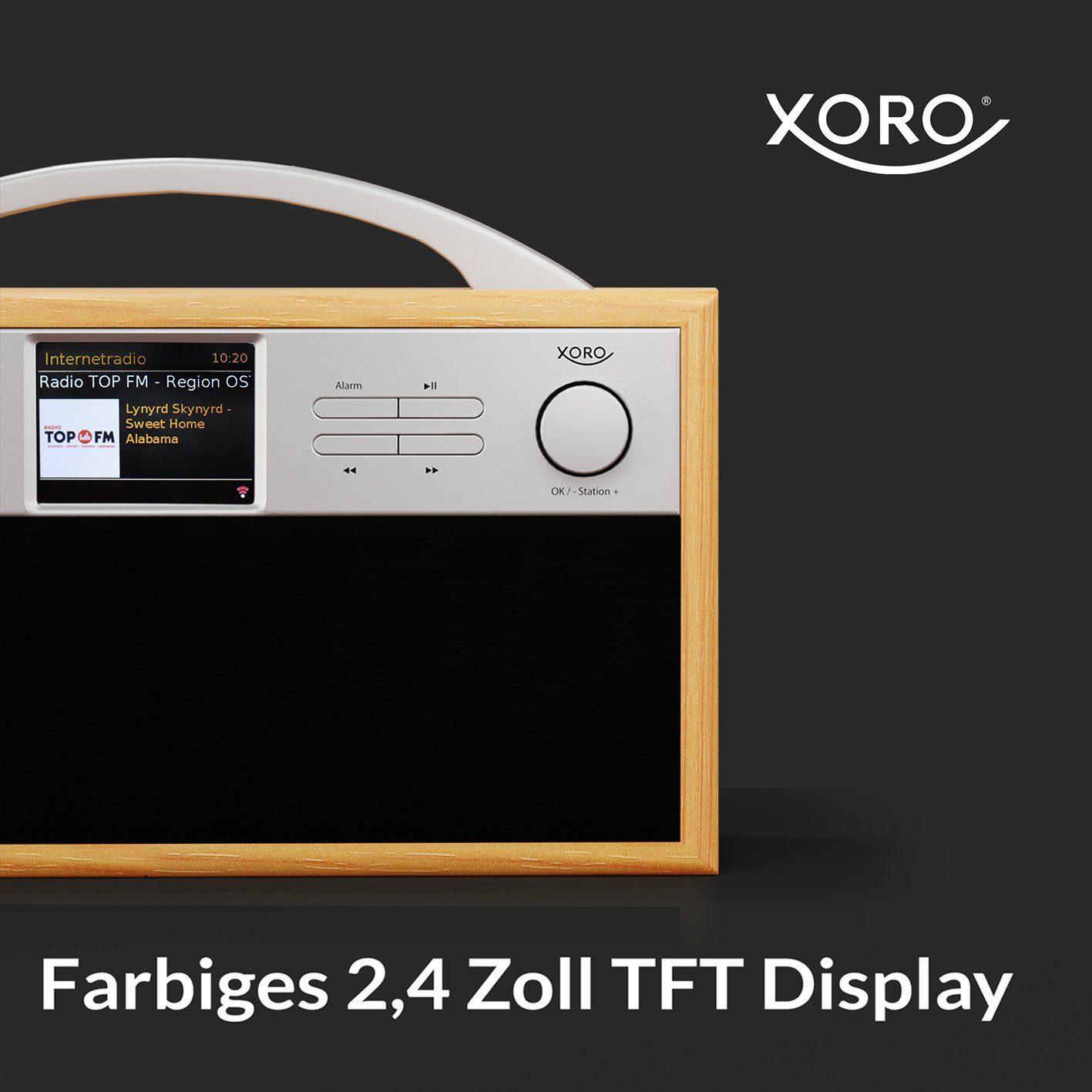Xoro DAB 250 IR WLAN-Stereo-Internetradio DAB+ und FM Spotify Connect Internet-Radio (Internetradio, Digitalradio (DAB), FM-Tuner, Senderspeicher, Wecker, Snooz – Bild 4 von 5