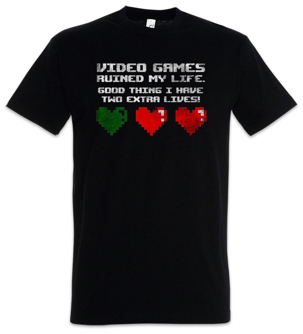 Urban Backwoods Print-Shirt Video Games Ruined My Life Herren T-Shirt Gamer RPG Roleplay Games (1-tlg) Gaming Video PC Admin