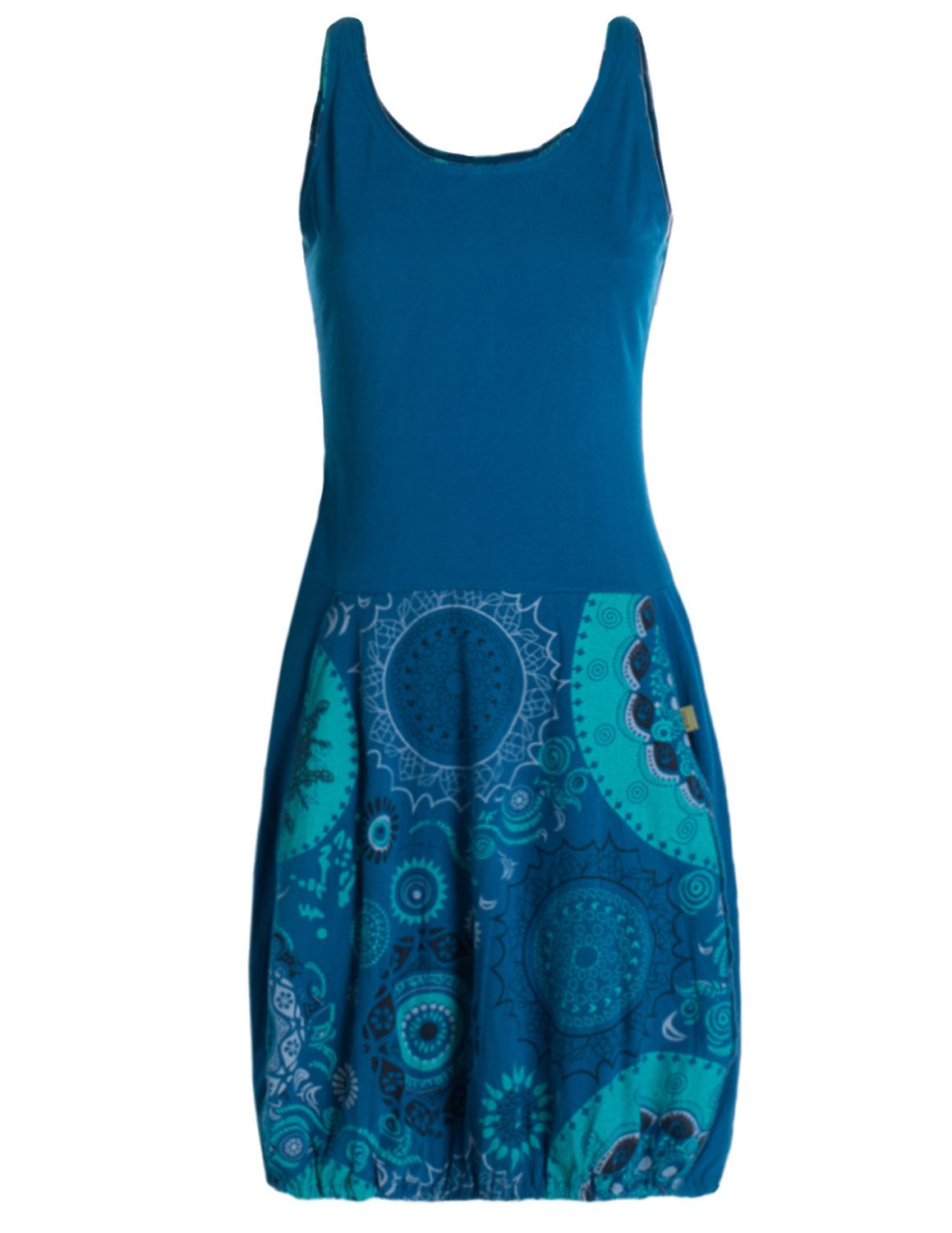 Vishes Ballonkleid Damen mittellanges Kleid Baumwolle günstig online kaufen