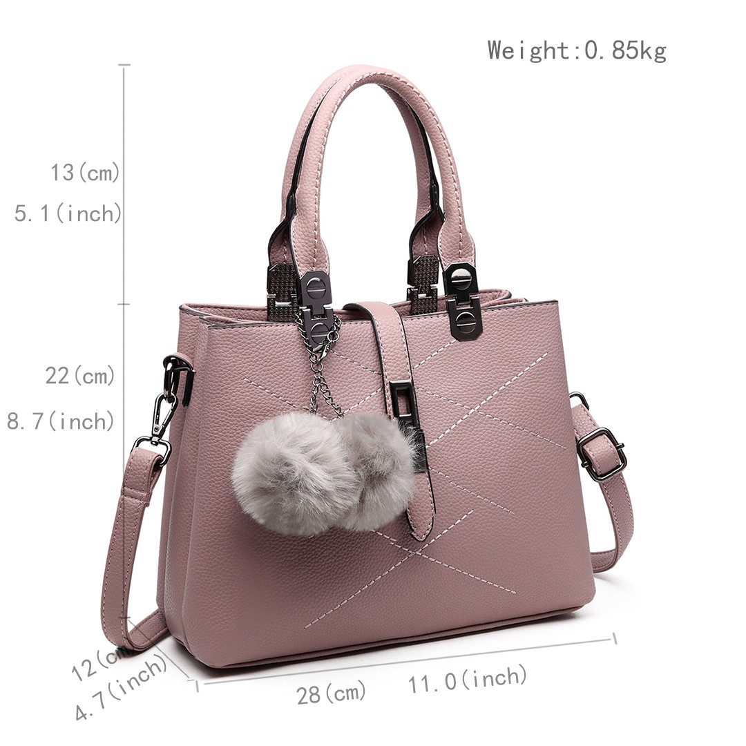 Miss Lulu Umhängetasche Schultertasche im Leder-Look mit mehreren Fächern u günstig online kaufen