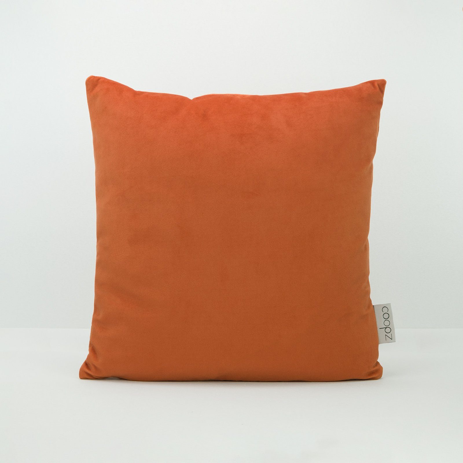 Kissenbezug coopz Uni orange UV-beständig Samt Handmade Kissenbezug coopz Grafik, Velvet
