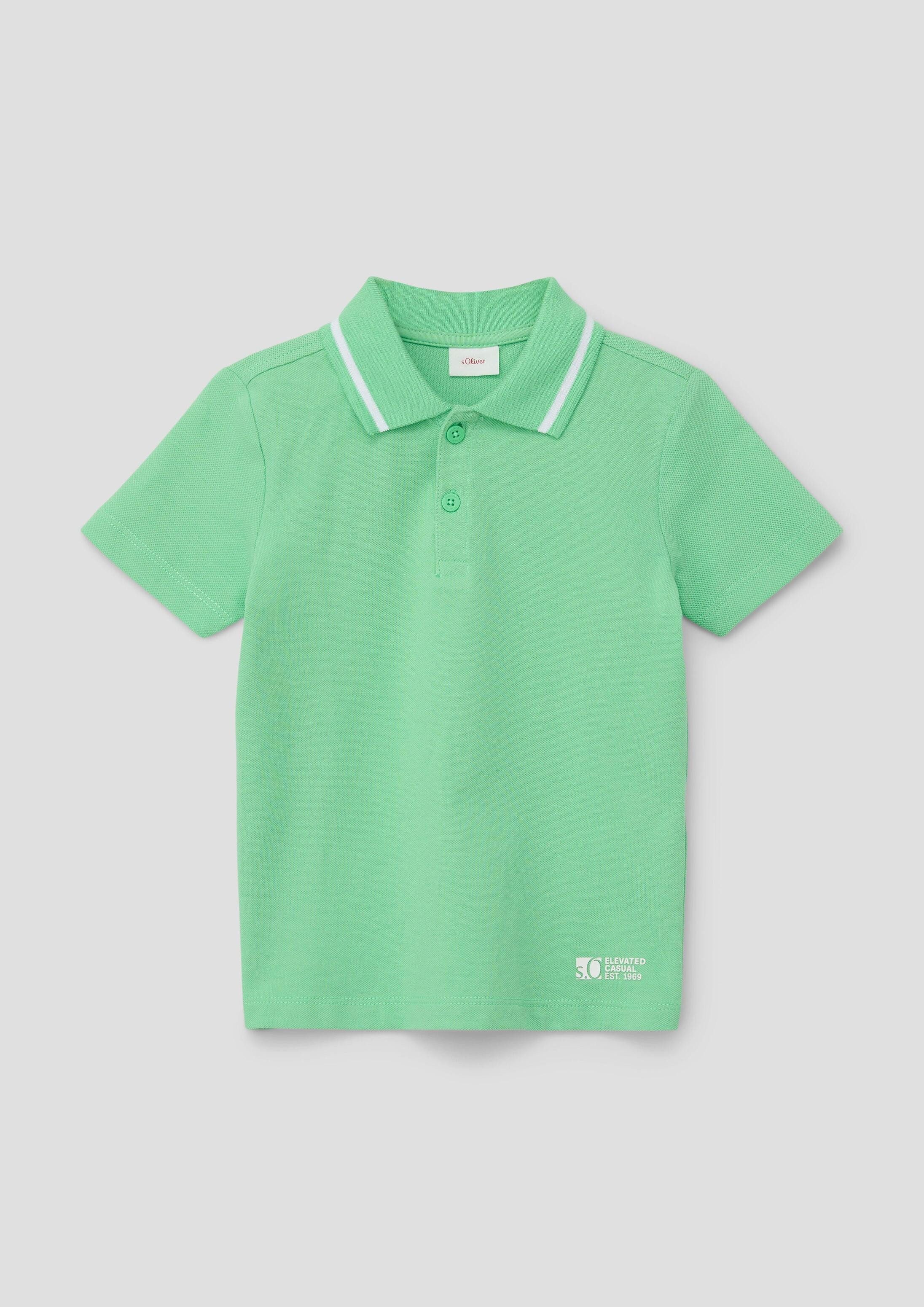 s.Oliver Kurzarmshirt Polo-Shirt Poloshirt mit Kontrast-Streifen