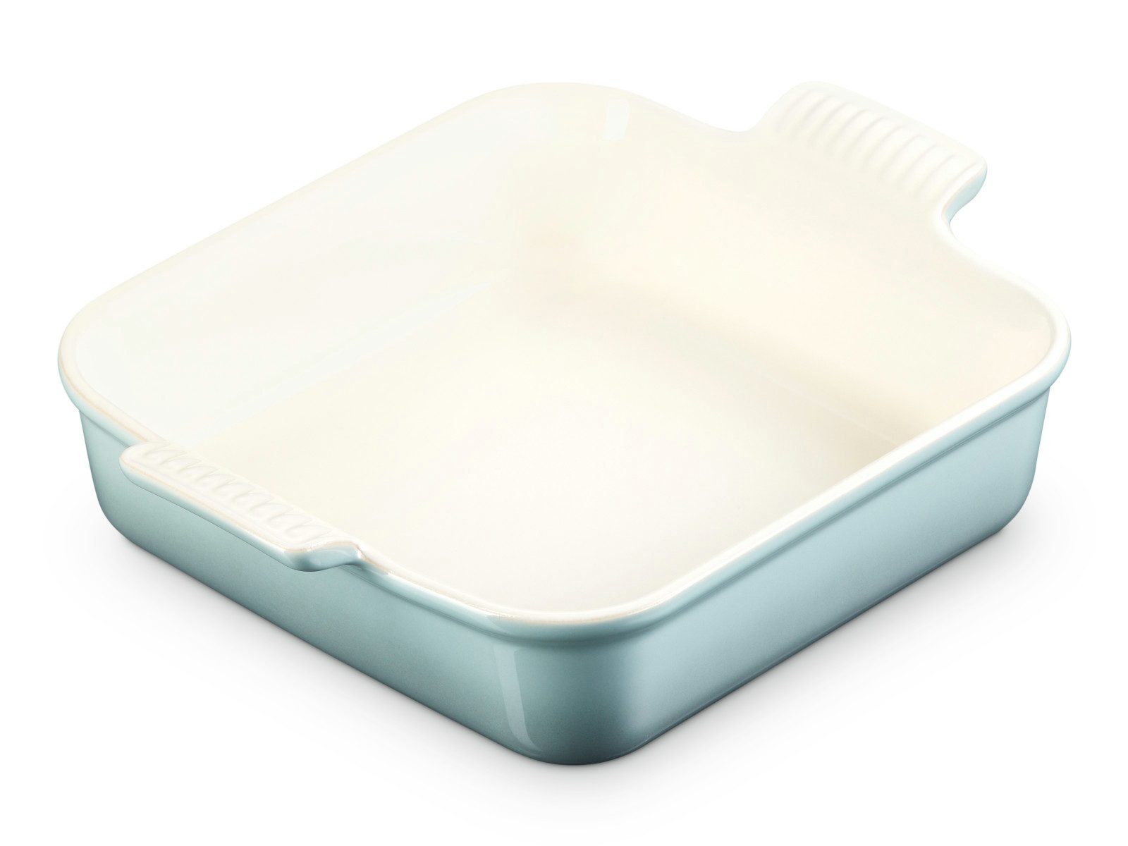 LE CREUSET Auflaufform Auflaufform Tradition quadratisch sea salt 23cm, Steinzeug