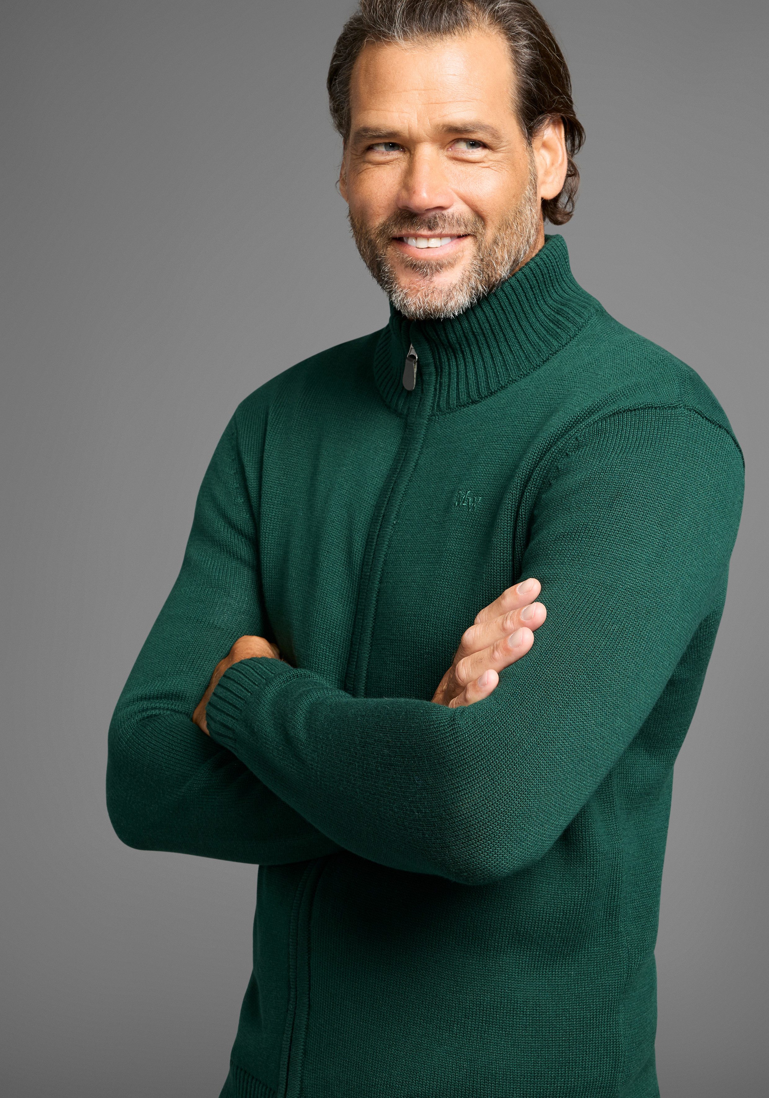 Man's World Strickjacke neue Farben! aus Baumwollmischung günstig online kaufen