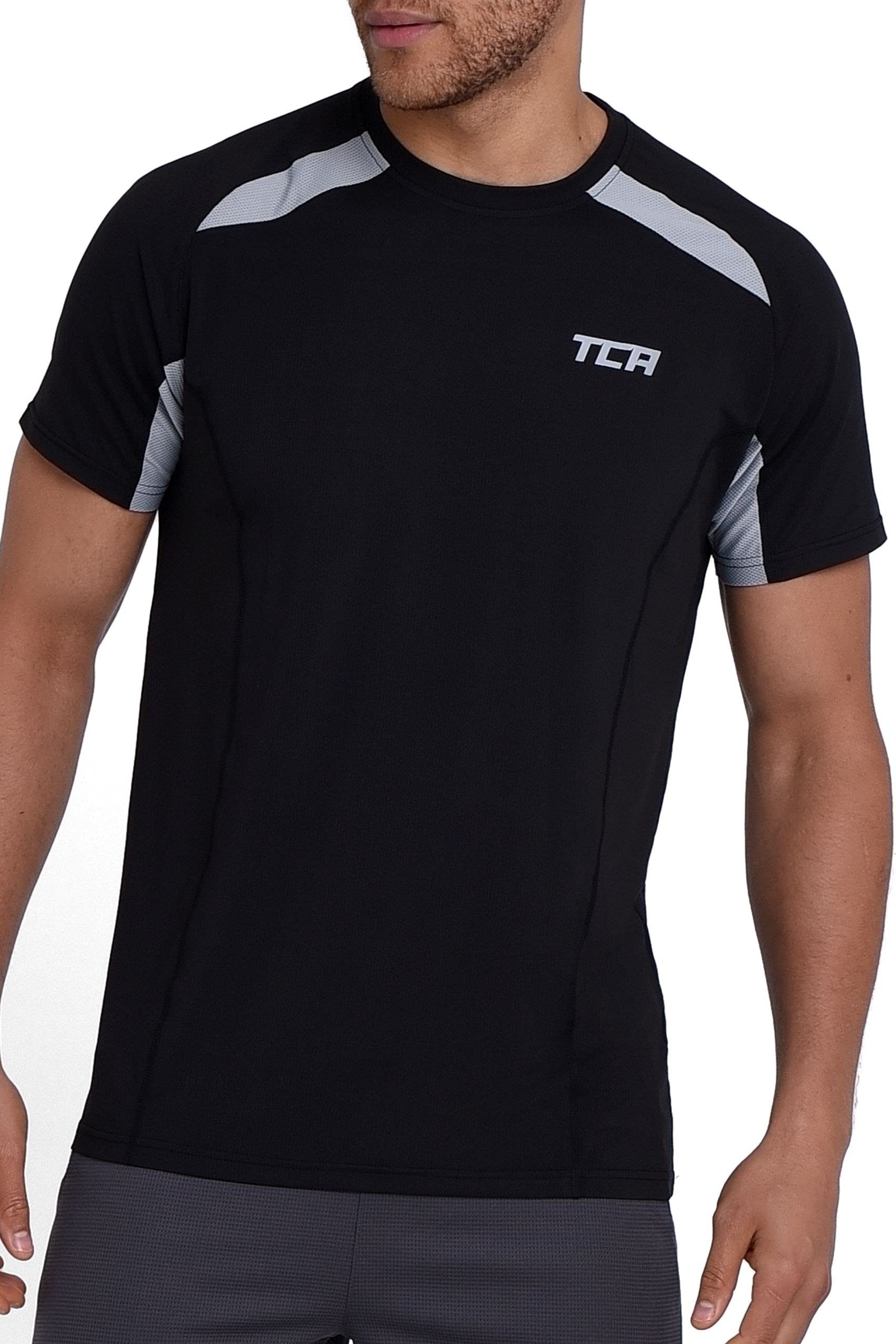 TCA Trainingsshirt TCA Herren Quickdry Sportshirt - Schwarz, M (1-tlg) günstig online kaufen