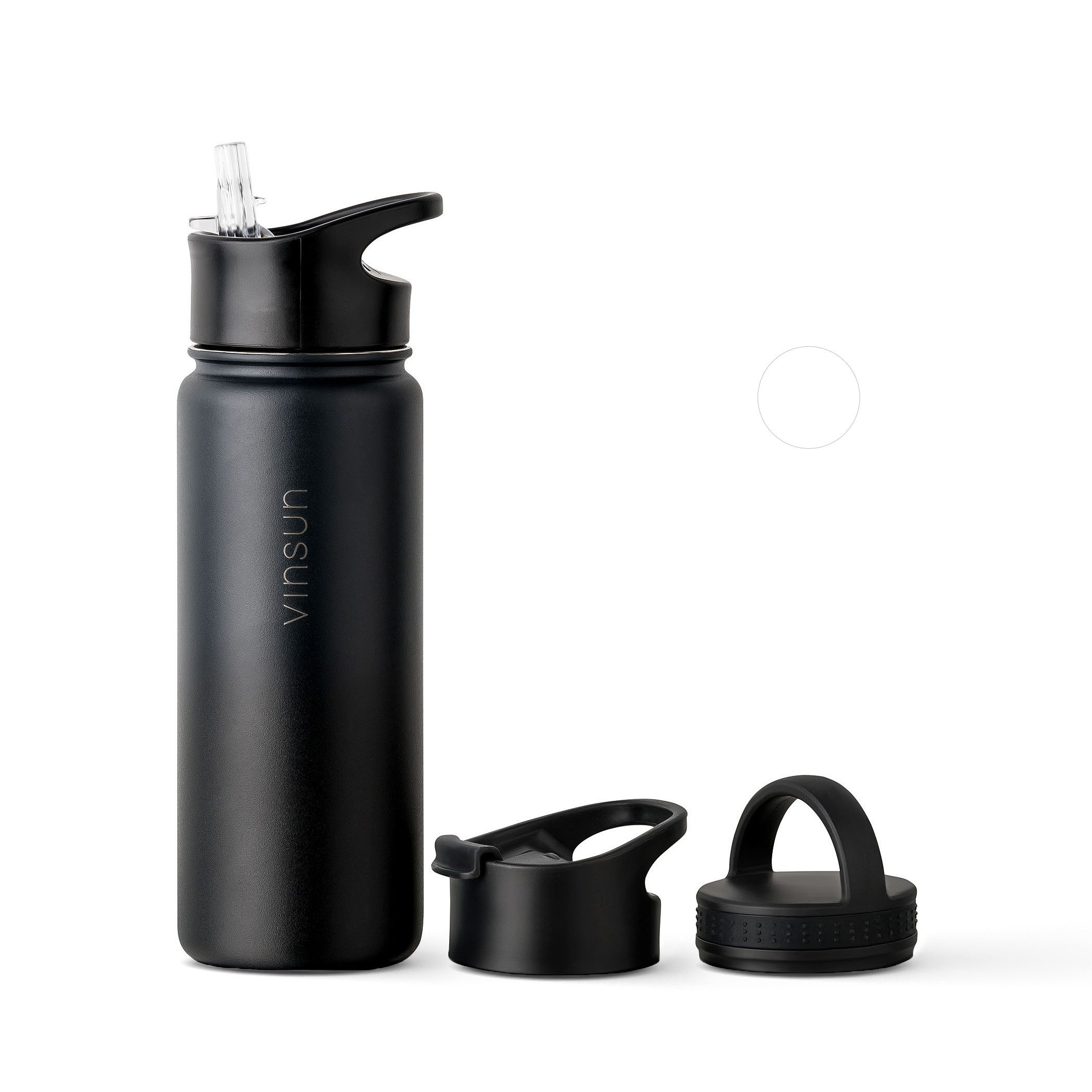 Isolierflasche Edelstahl Trinkflasche 500ml, Kohlensäure geeignet, Wasserflasche