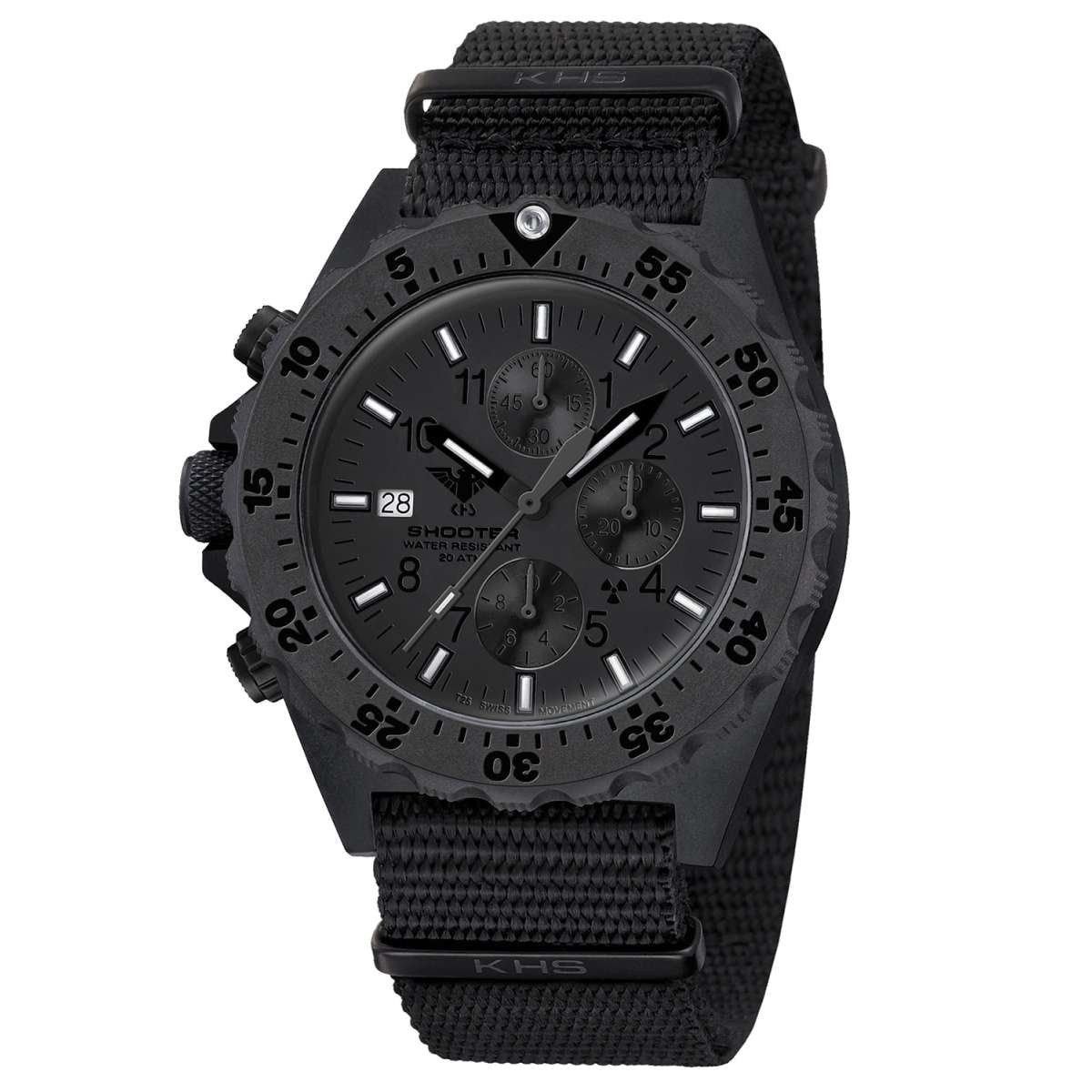 KHS Schweizer Uhr KH.SH2CXTHC.NB, Herrenuhr Shooter MKII Chronograph XTAC