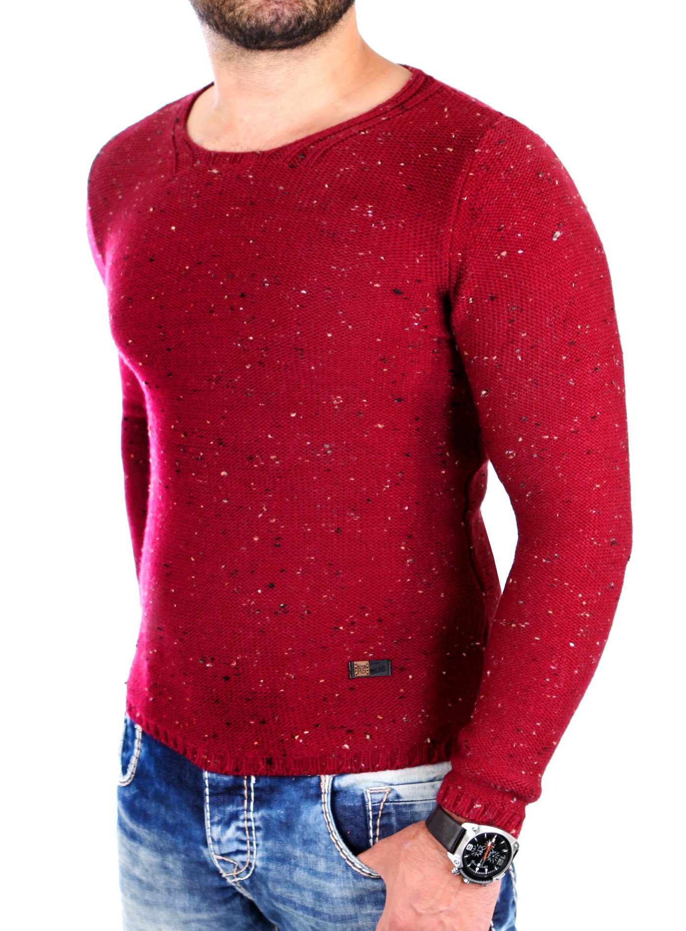Reslad Strickpullover Reslad Strickpullover Herren Crewneck günstig online kaufen