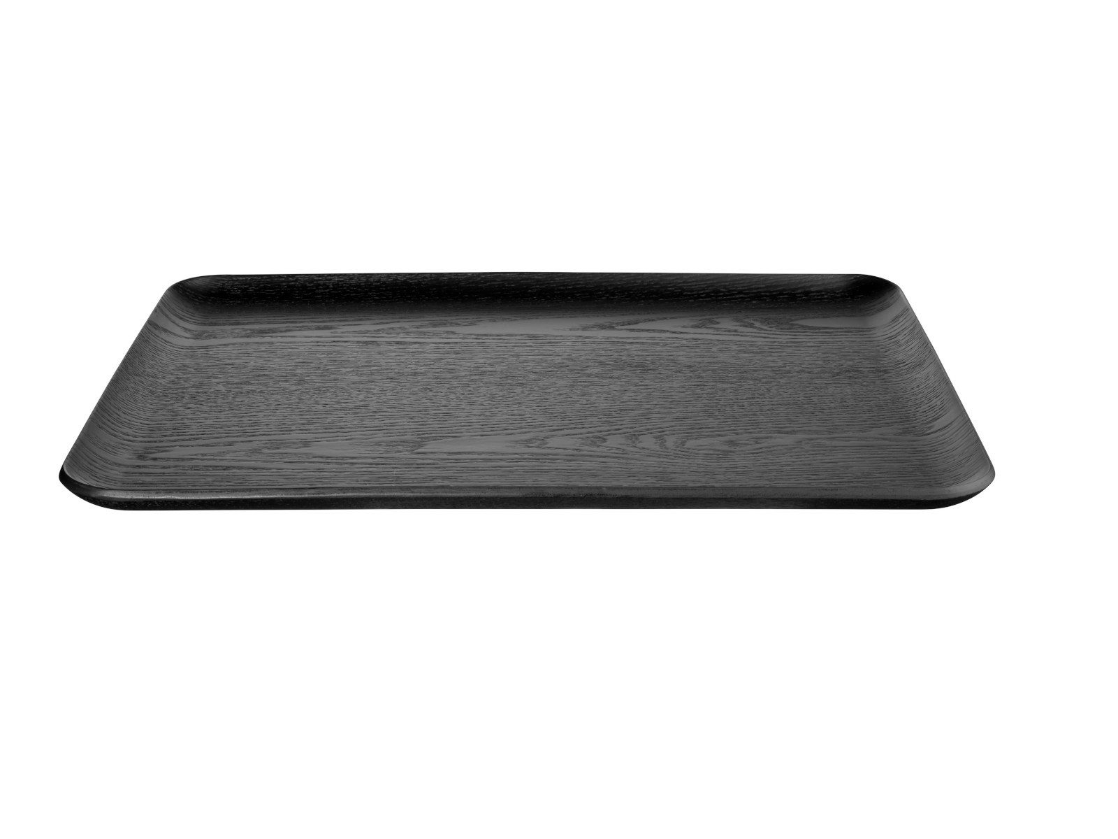 Tablett wood Holztablett rechteckig schwarz 36x38cm