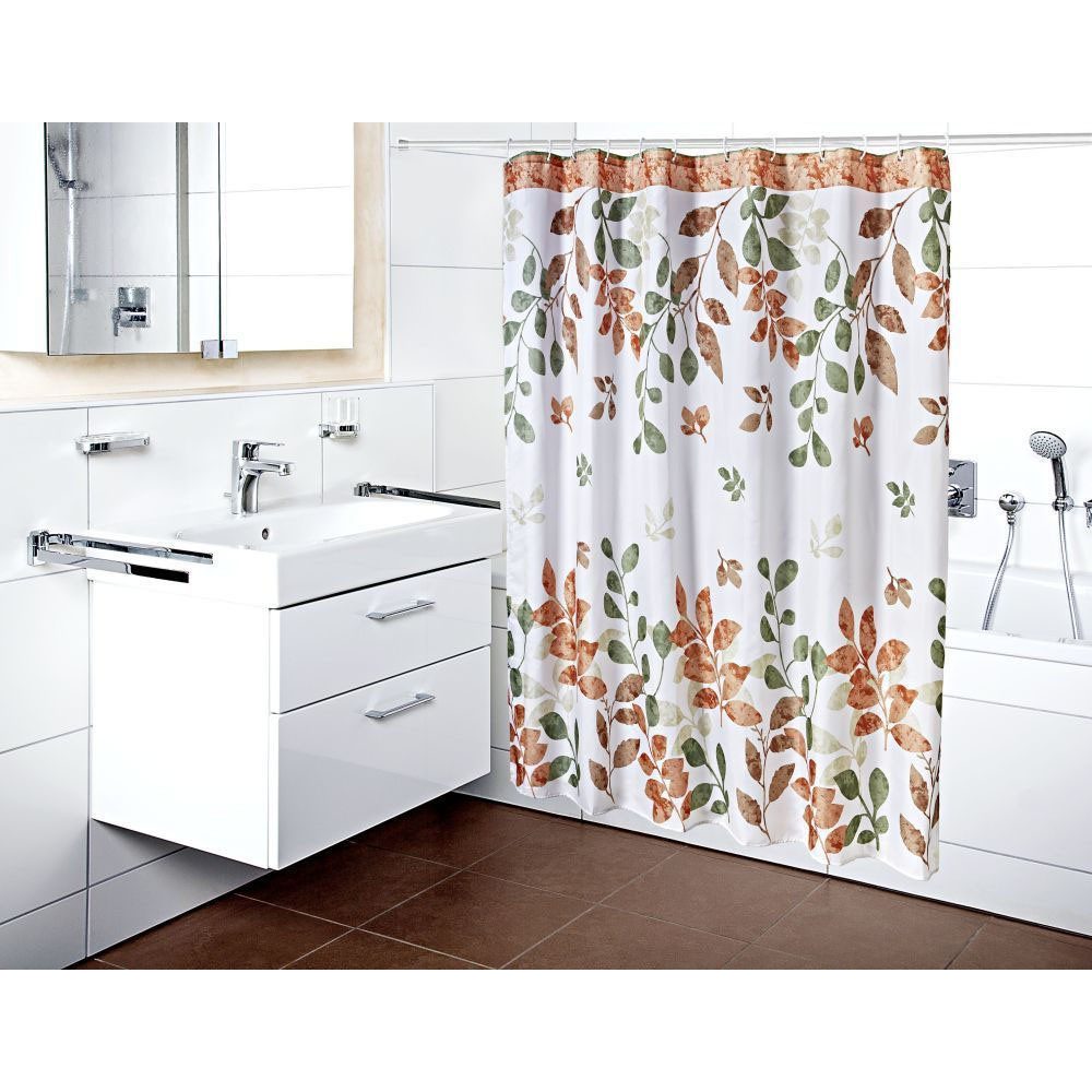 Duschvorhang Duschvorhang Badewannenvorhang Wannenvorhang mit Blätter Design Breite 180.00 cm
