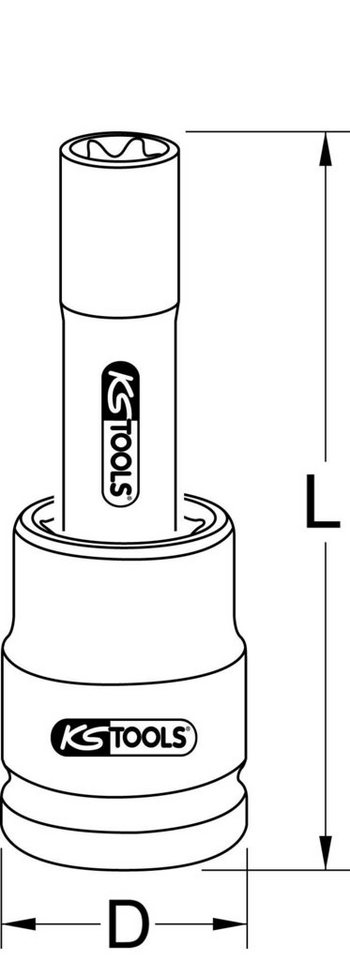 Thumbnail - KS Tools Stecknuss 1" Kraft-Stecknuss E-Torx, lang, E20