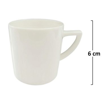 Provance Espressotasse 6 x Mokkatasse Kaffee Mokka 100 ml Keramik, Keramik