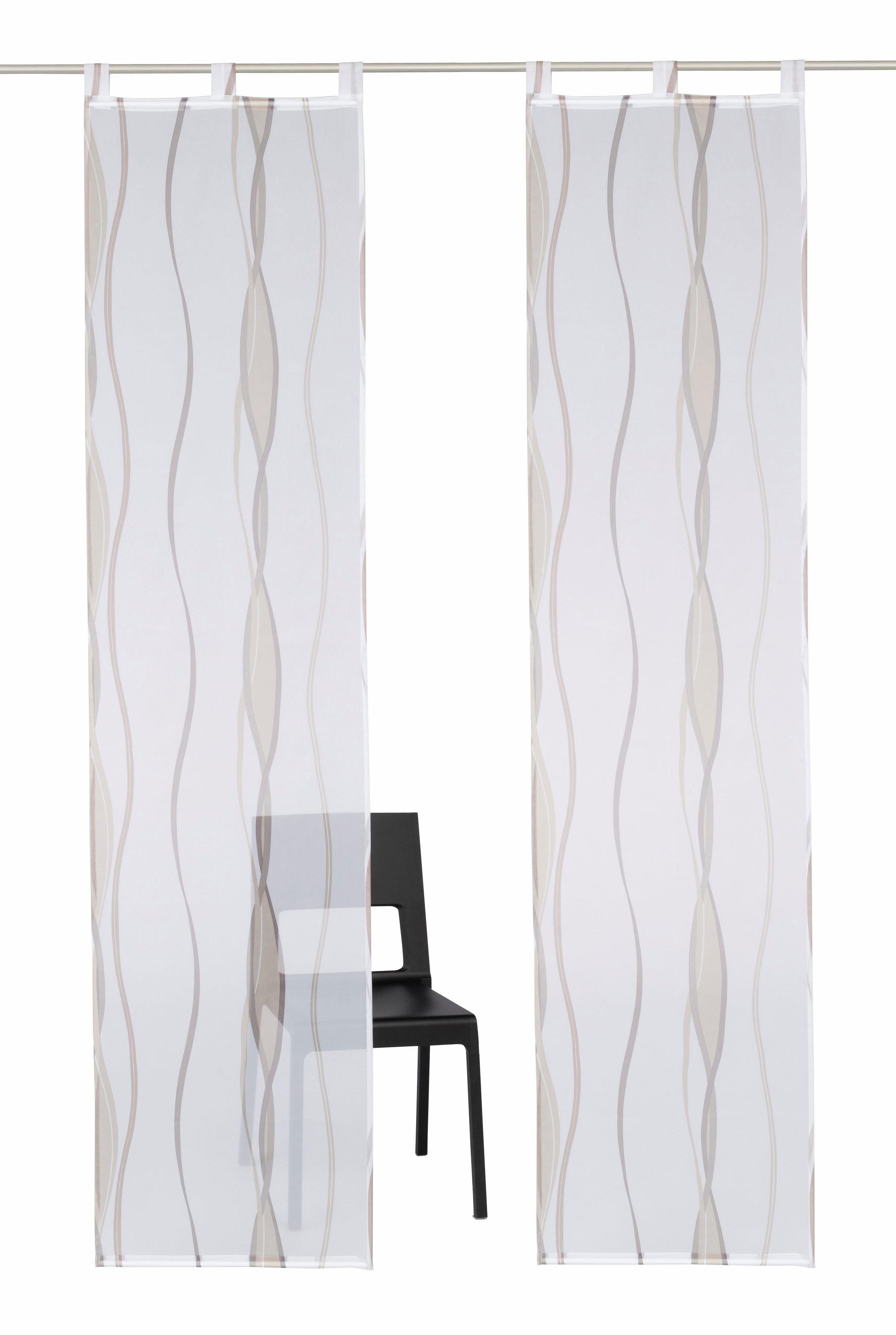 my home Schiebegardine Dimona (2 St), Schlaufen, transparent, Voile, 2er-Se günstig online kaufen