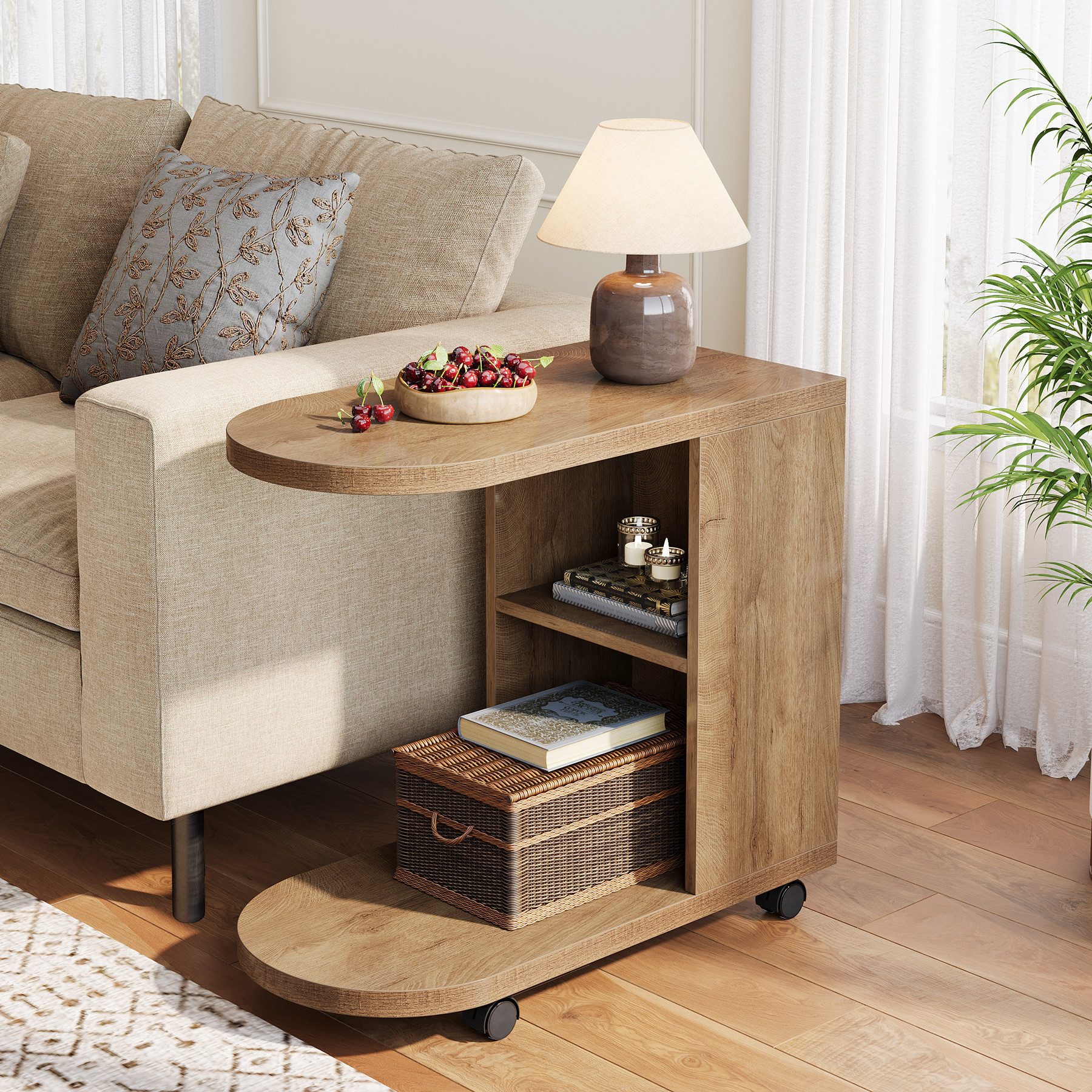 Tribesigns Beistelltisch C-förmige Sofa Beistelltisch, Mobile günstig online kaufen