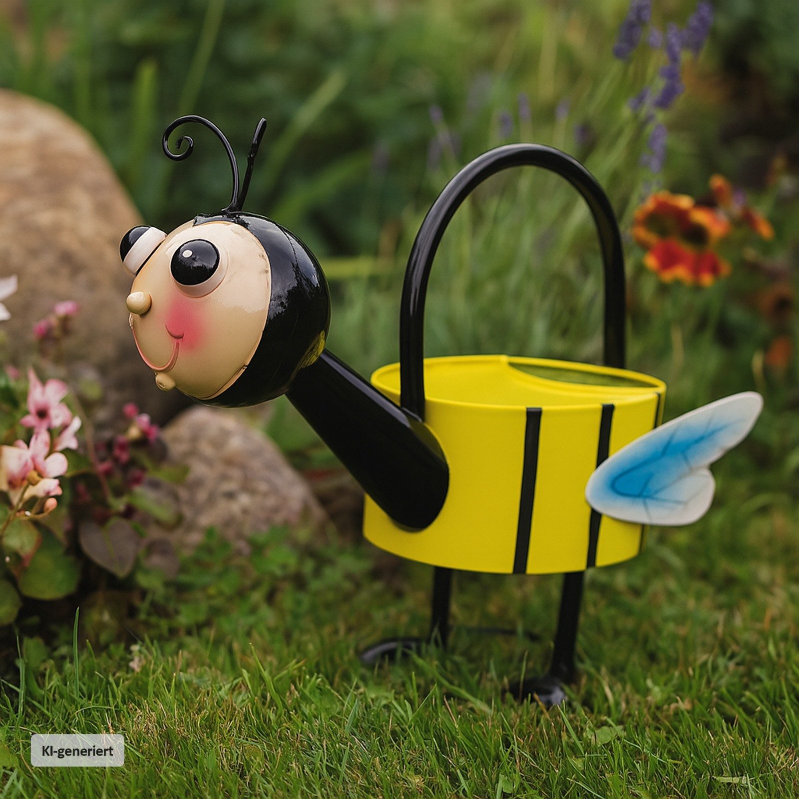 HTI-Line Gießkanne Blumengießkanne Biene (Stück, 1-tlg., 1 Gießkanne), Gießkanne Gartendekoration