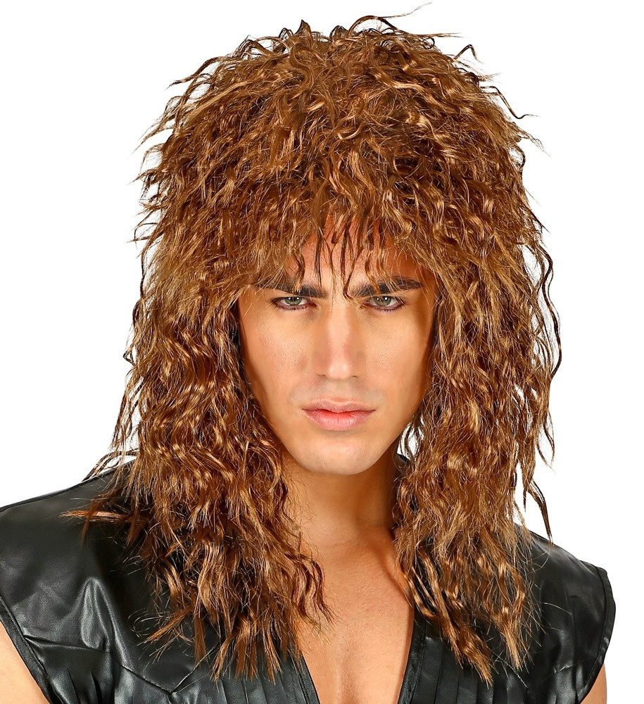 Kostüm-Perücke 80er Jahre Rockstar Locken Perücke für Herren - Ro