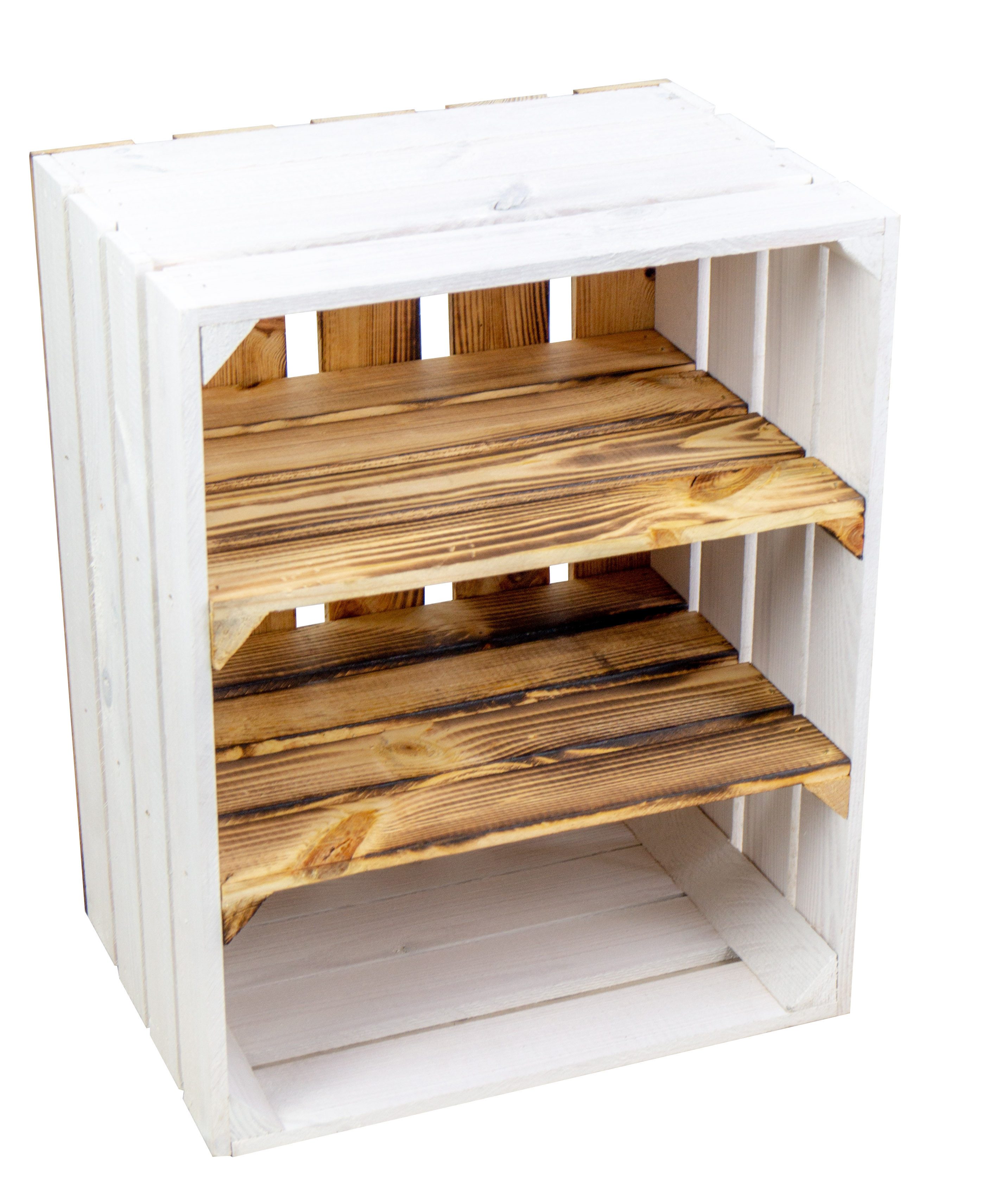 Kistenkolli Altes Land Allzweckkiste Regalkiste WEIß "Paula" doppelt geflammt Quer (Spar-Set, 1er Set). € 26,91