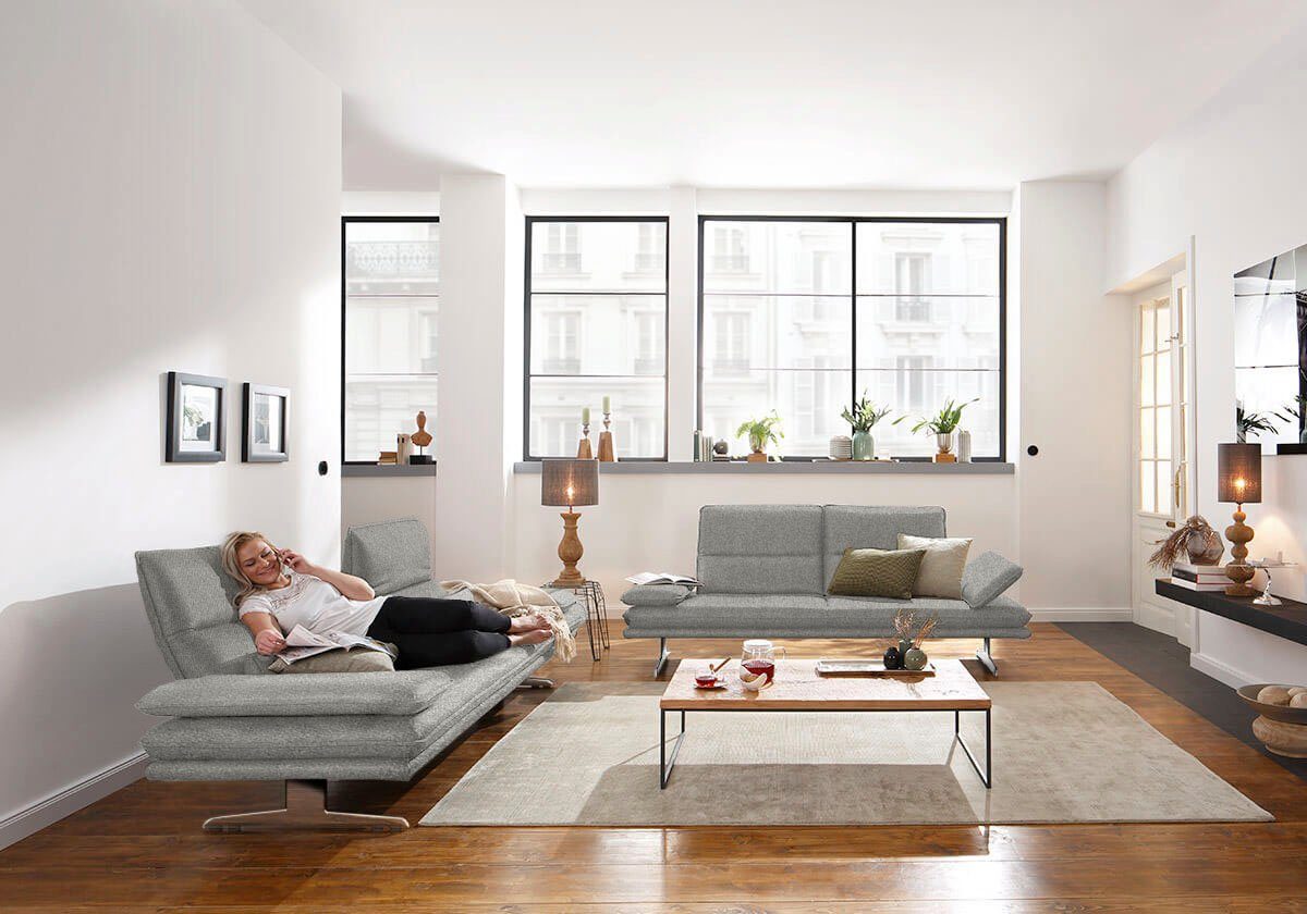 W.SCHILLIG 2,5-Sitzer broadway Designsofa mit hohem Sitzkomfort, Sitztiefenverstellung, Kopfteil- & Seitenteilverstellung, Breite 236cm