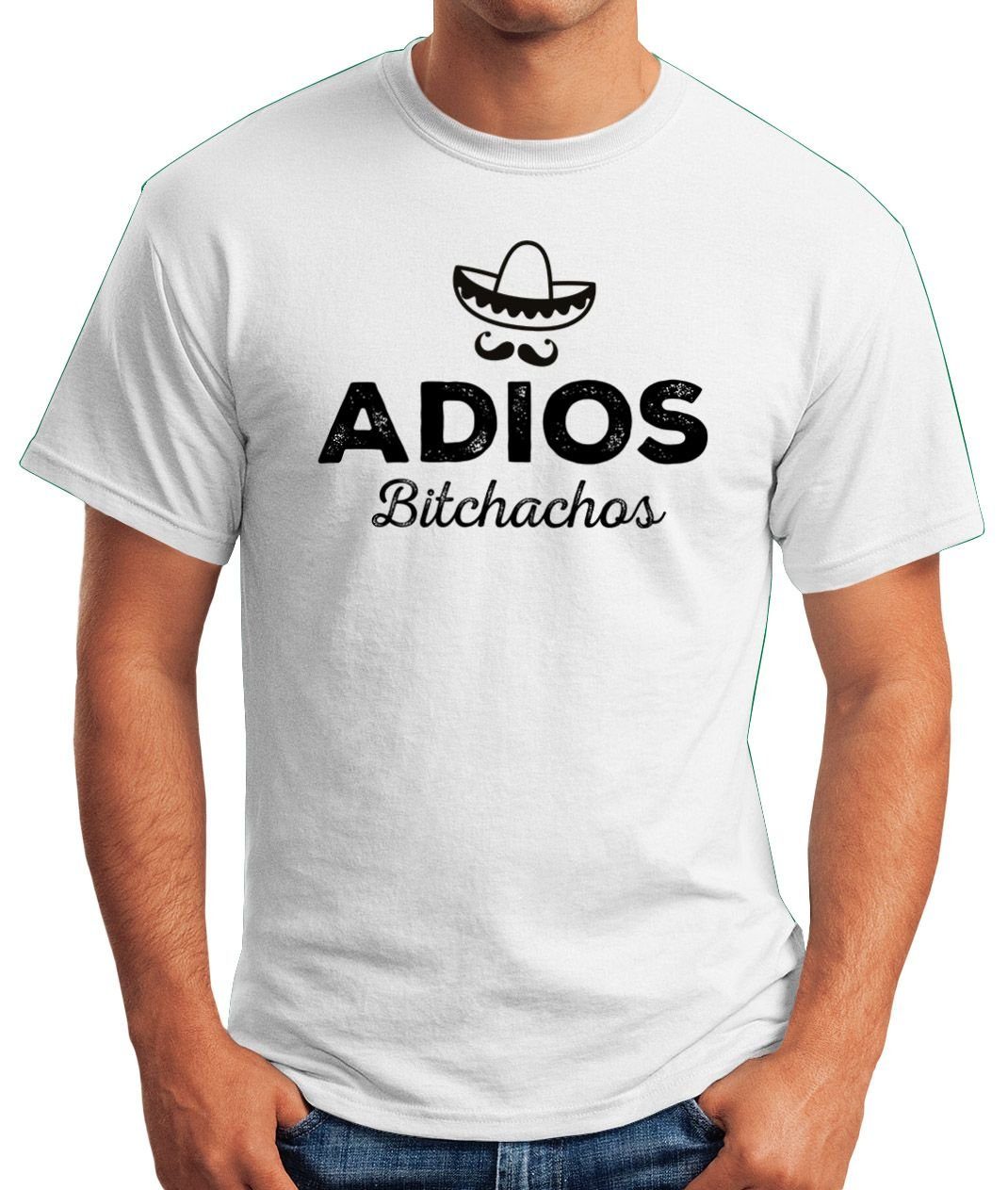 MoonWorks Print-Shirt Herren T-Shirt Spruch Adios günstig online kaufen