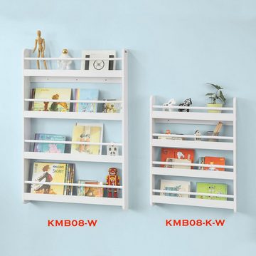 SoBuy Bücherregal »KMB08«, Kinderregal mit 4 Ablagen für Bücher und Deko
