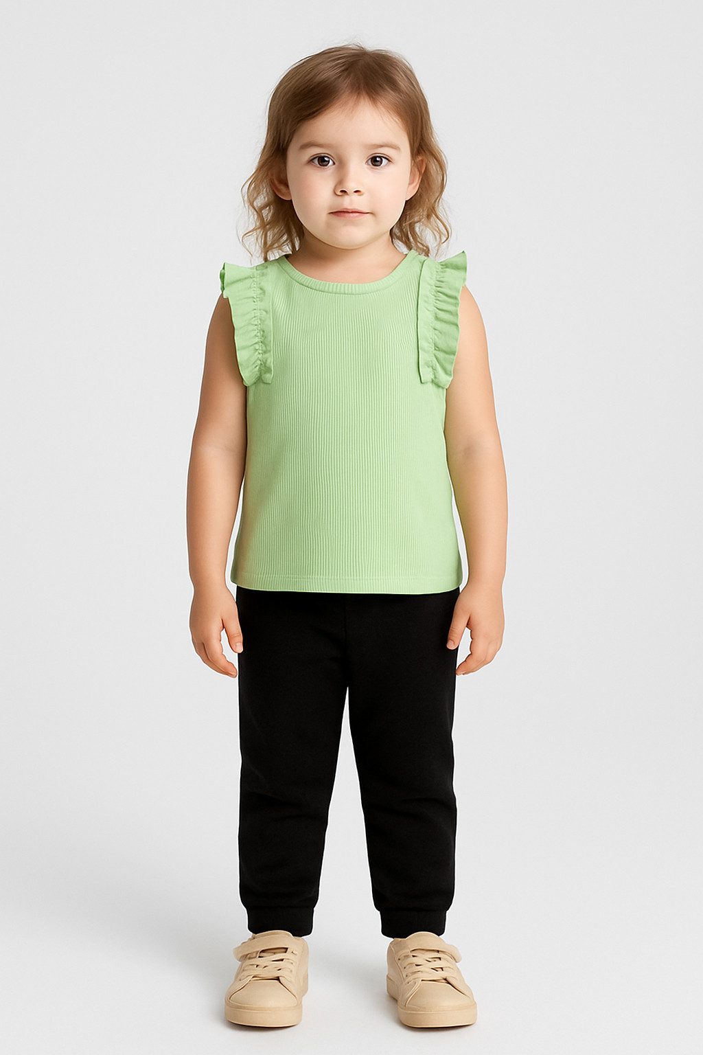 Panco Unterziehshirt Ärmelloses Tanktop mit Rüschendetail für Babys