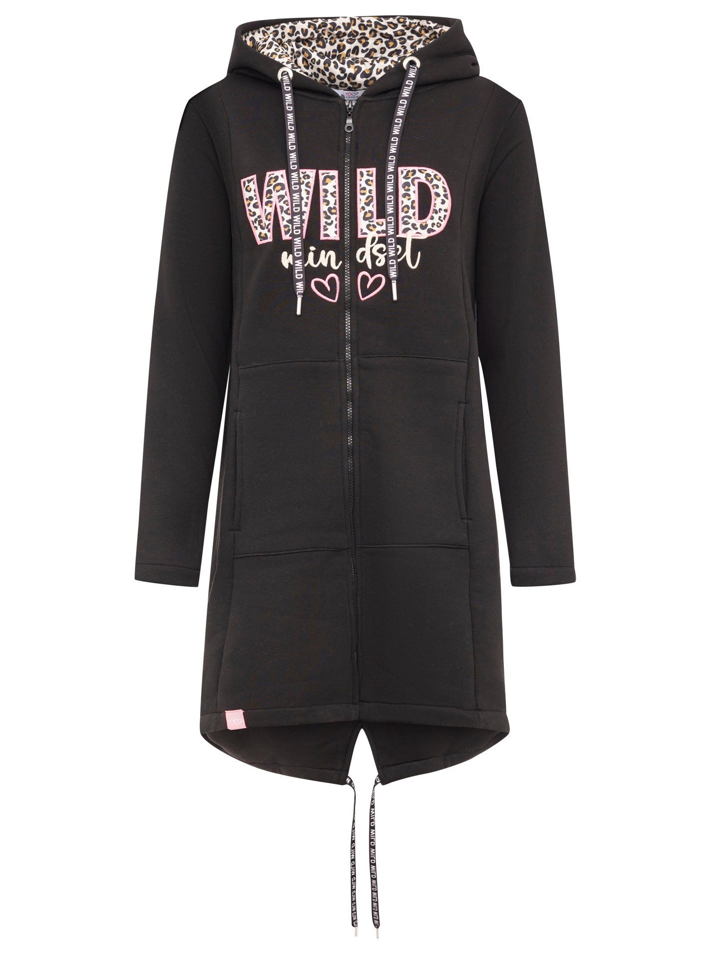 Zwillingsherz Kapuzensweatjacke Zwillingsherz Hoodiemantel "Wild Mindset"