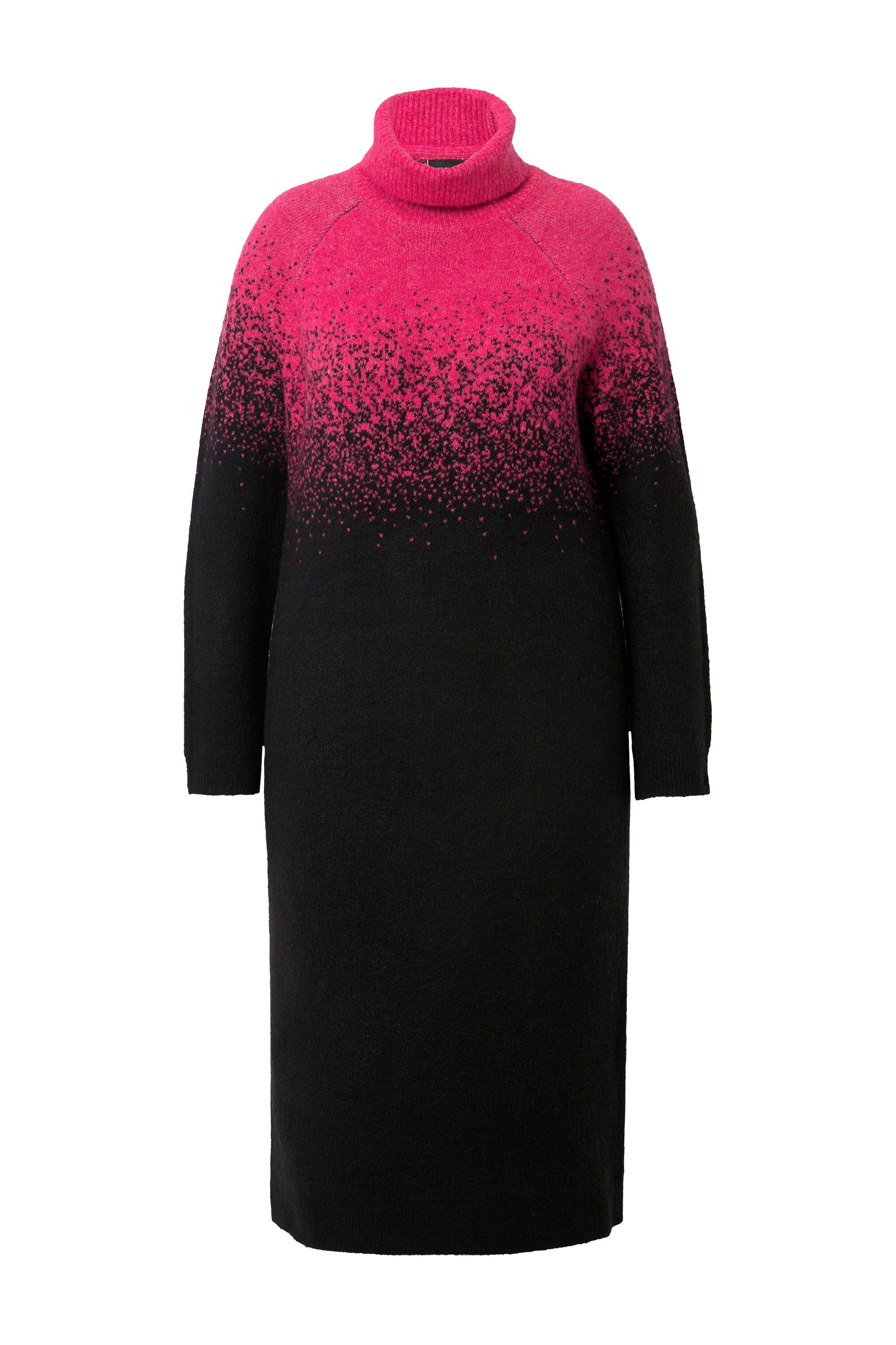 Ulla Popken Strickkleid Strick-Midikleid Farbverlauf Stehkragen Langarm günstig online kaufen