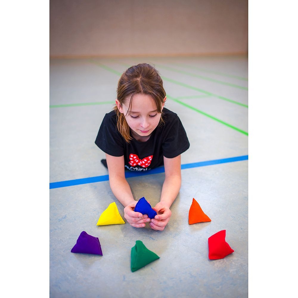 Sport-Thieme Spiel Bohnensäckchen-Set Pyramide, Pyramiden-Form: besonders griffig